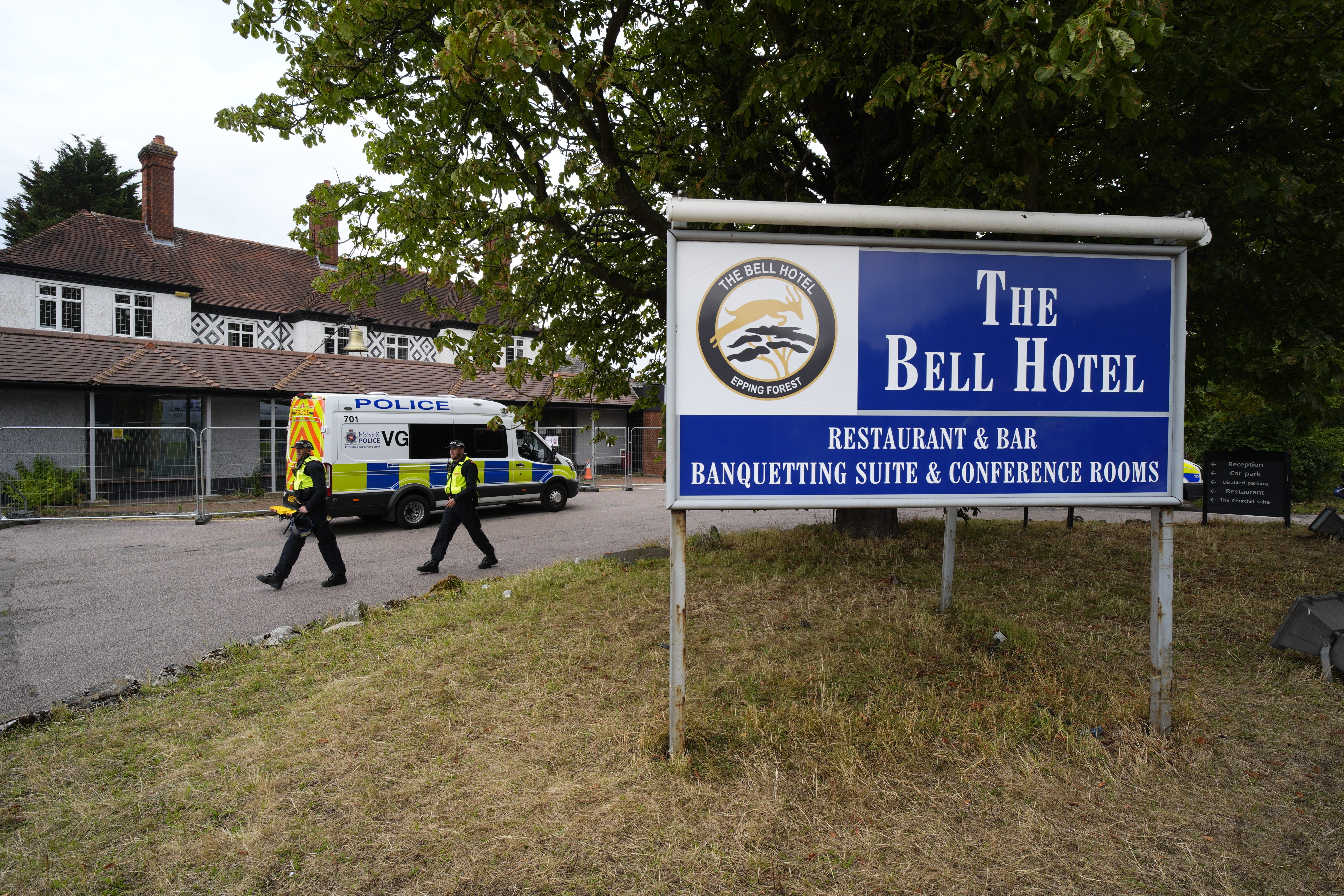 The Bell Hotel has been at the centre of several protests in recent weeks (Jordan Pettitt/PA)