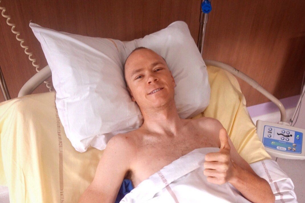 Chris Froome suffered serious injuries in a crash during training