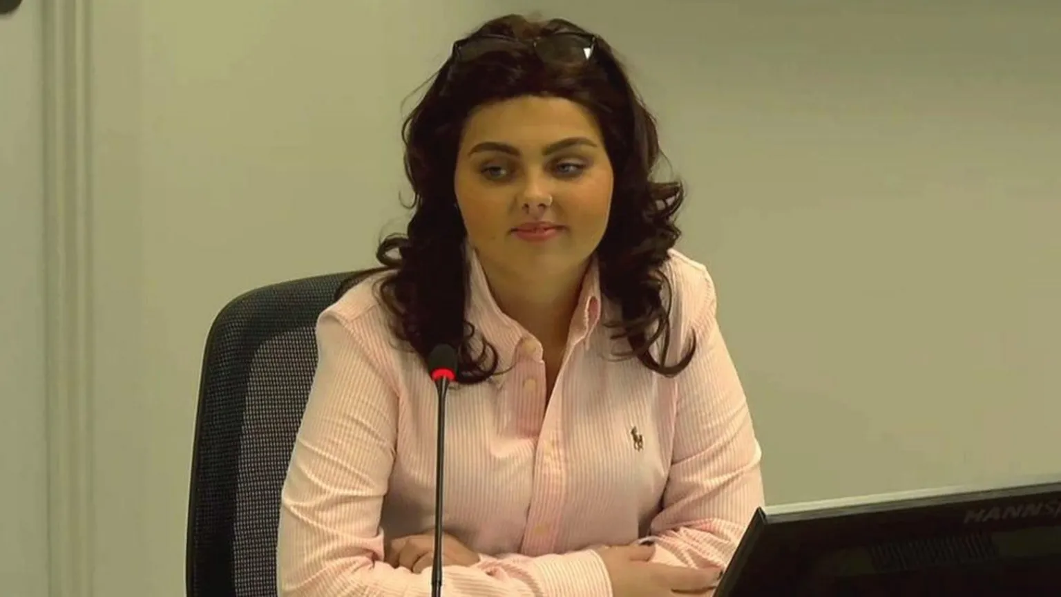 Molly Cuddihy giving evidence at the Scottish Hospitals Inquiry