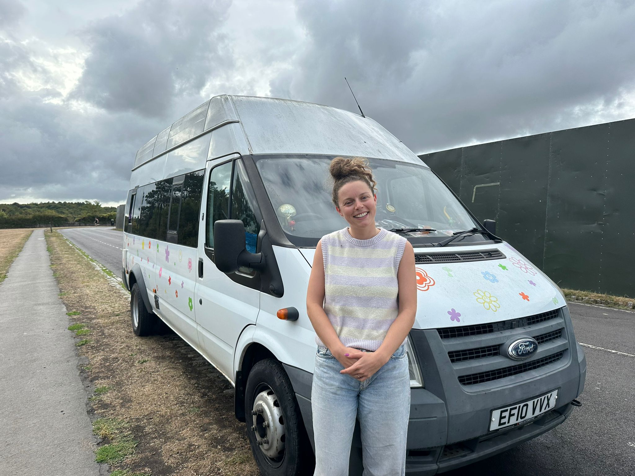 Frankie Turton has lived in her van on The Downs for two years. She says people make an unfair generalisation about van dwellers