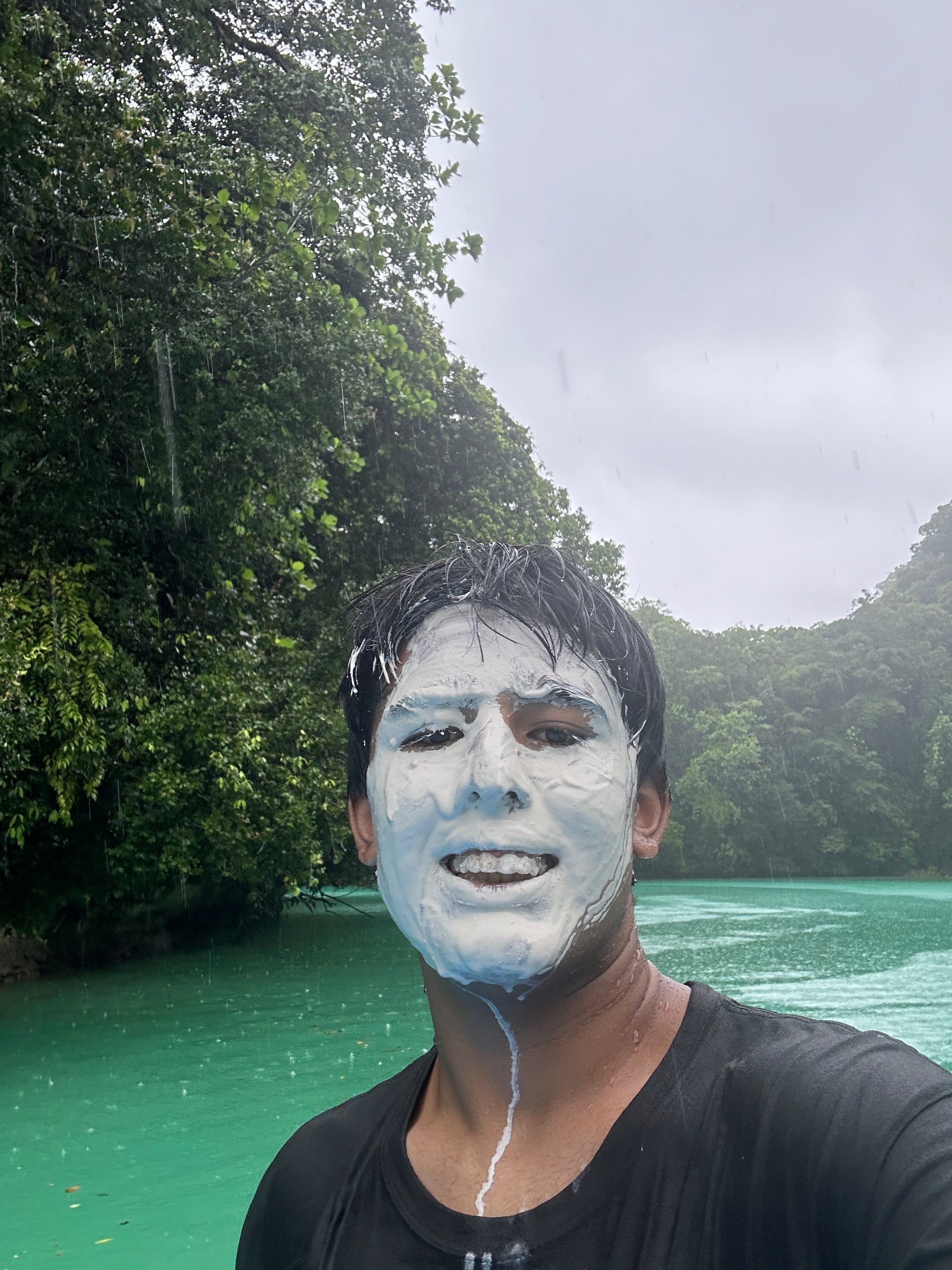 Arjun Malaviya at the 'Milky Way' limestone mud bath in Palau. At 19 years old, he's already clocked up 118 countries and become the youngest solo traveler to visit 100 nations