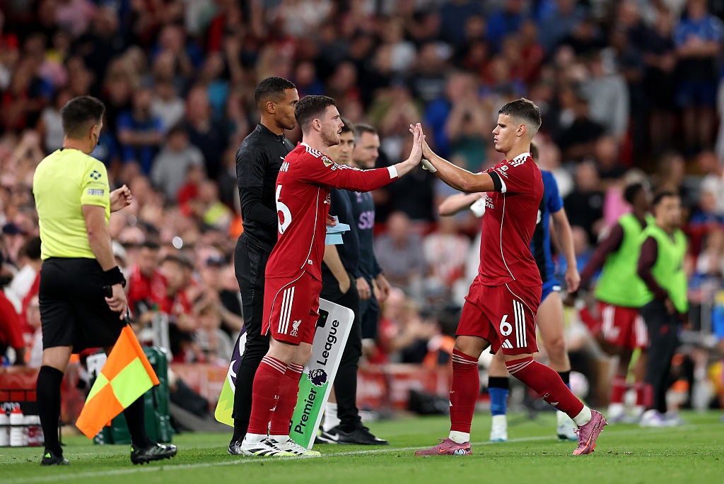 Andy Robertson (left) is Liverpool's new vice-captain