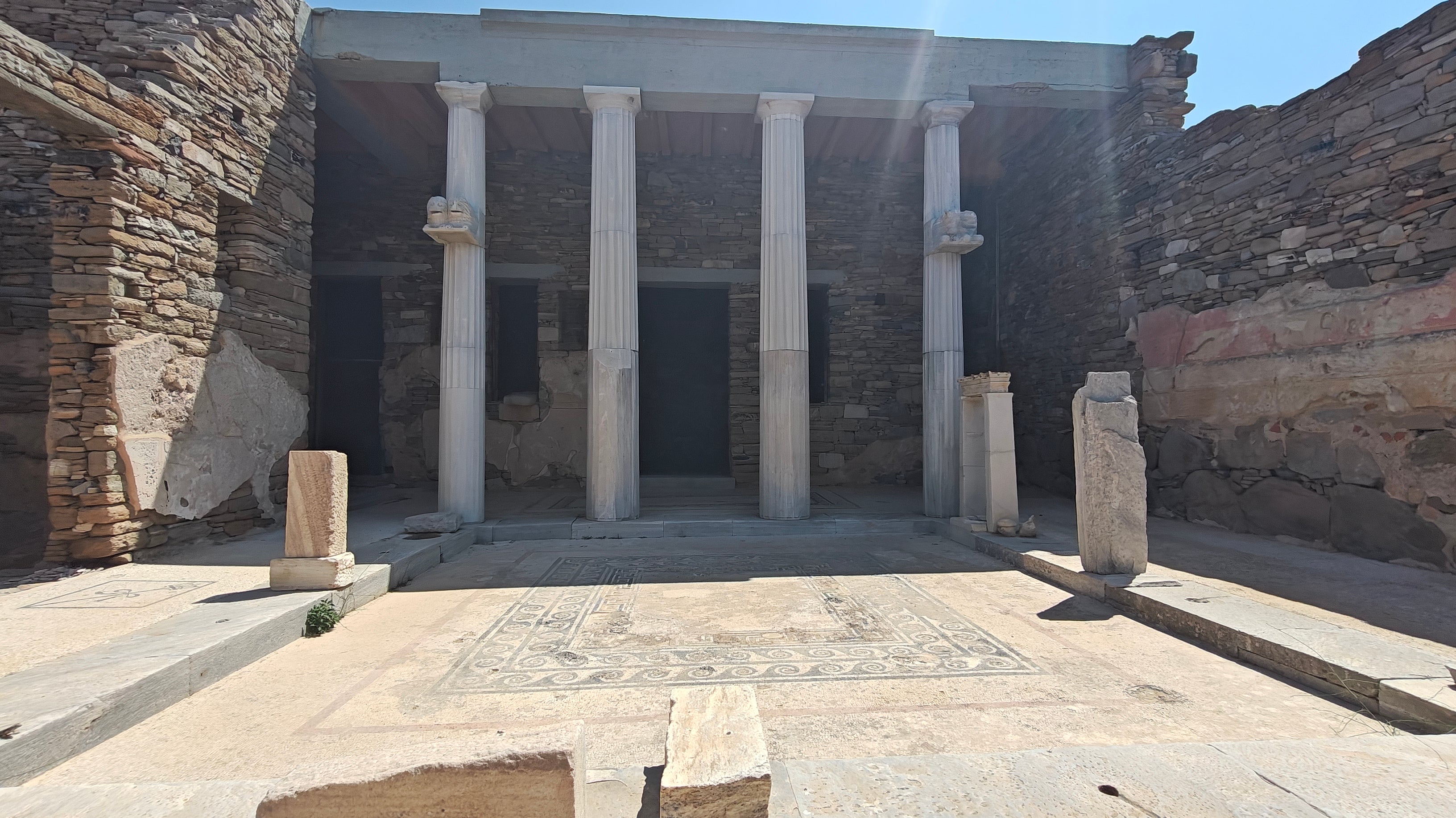 The ruins and marble mosaics of Delos look like they have just been discovered