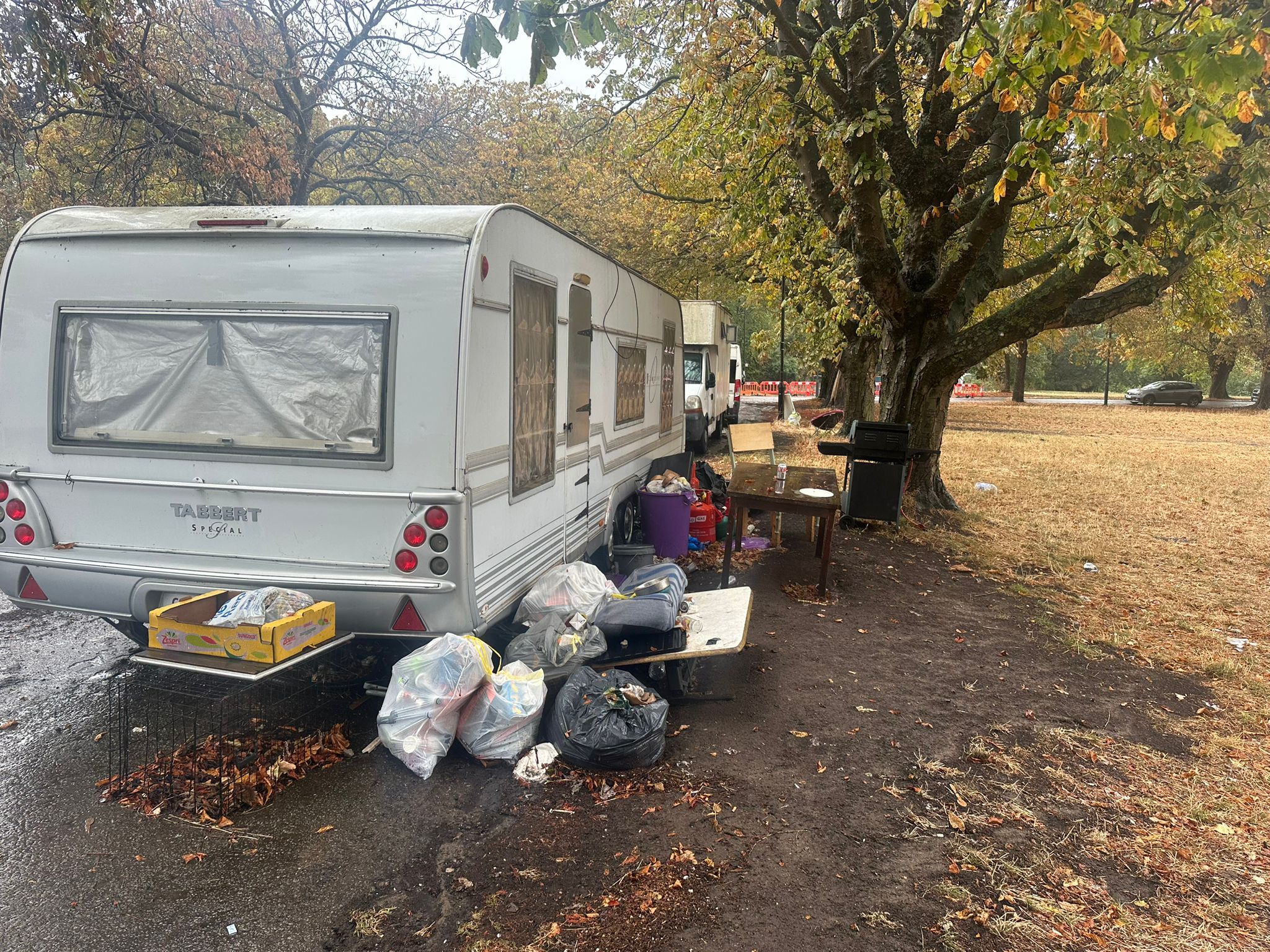 There have been a growing number of caravans and vans arriving at Durdham Down