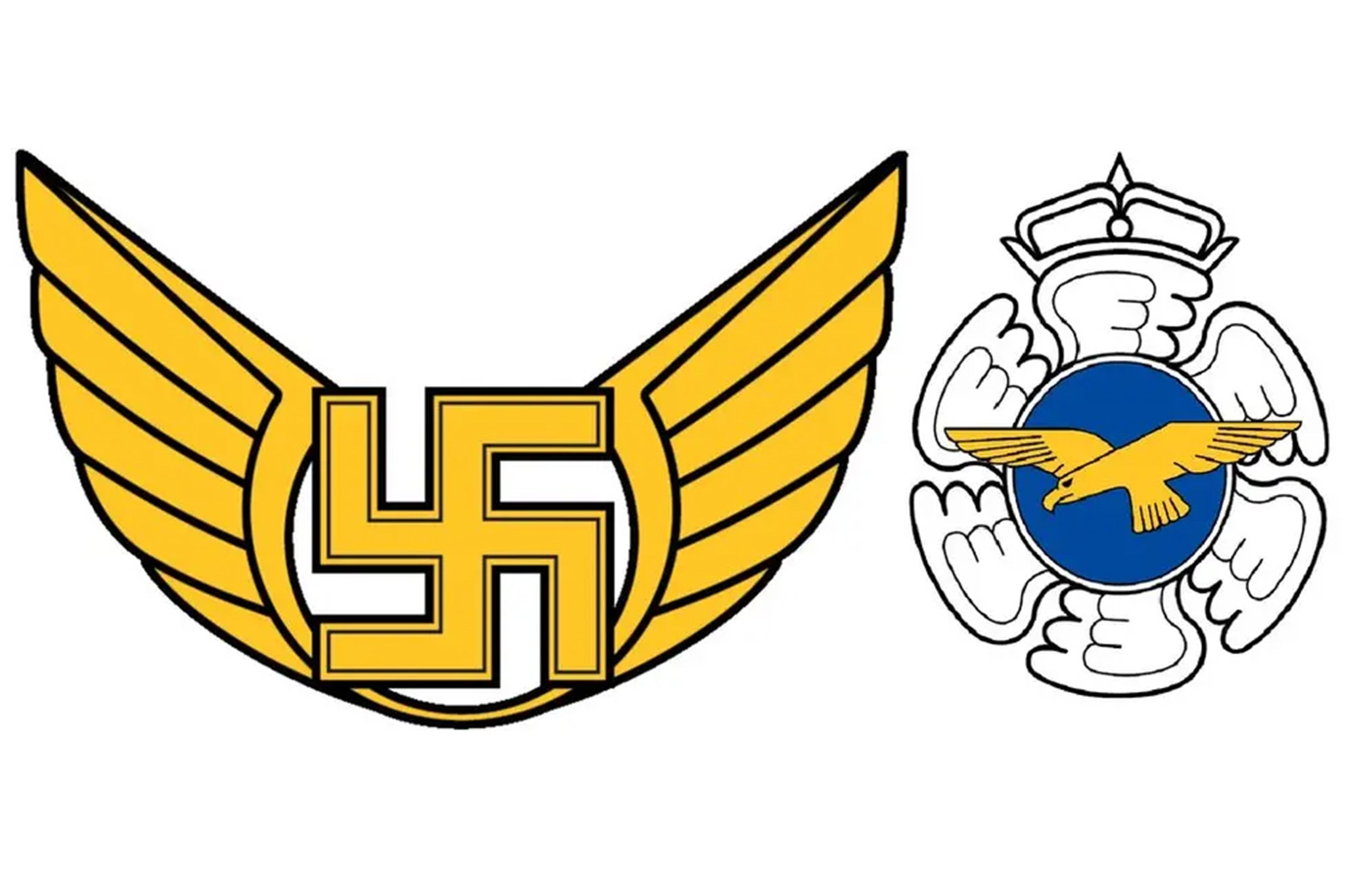 The old emblem for the Finnish Air Force Command featured a swastika