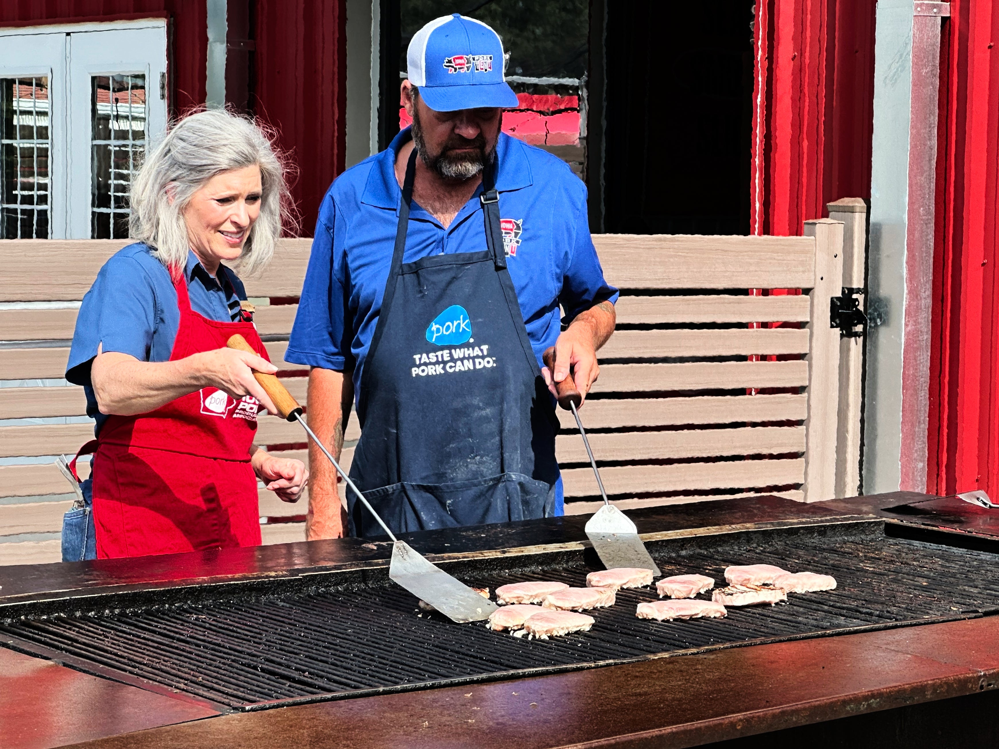 Joni Ernst was seen at the Iowa State Fair earlier this month. It’s reported that she is considering stepping down from seeking a third term