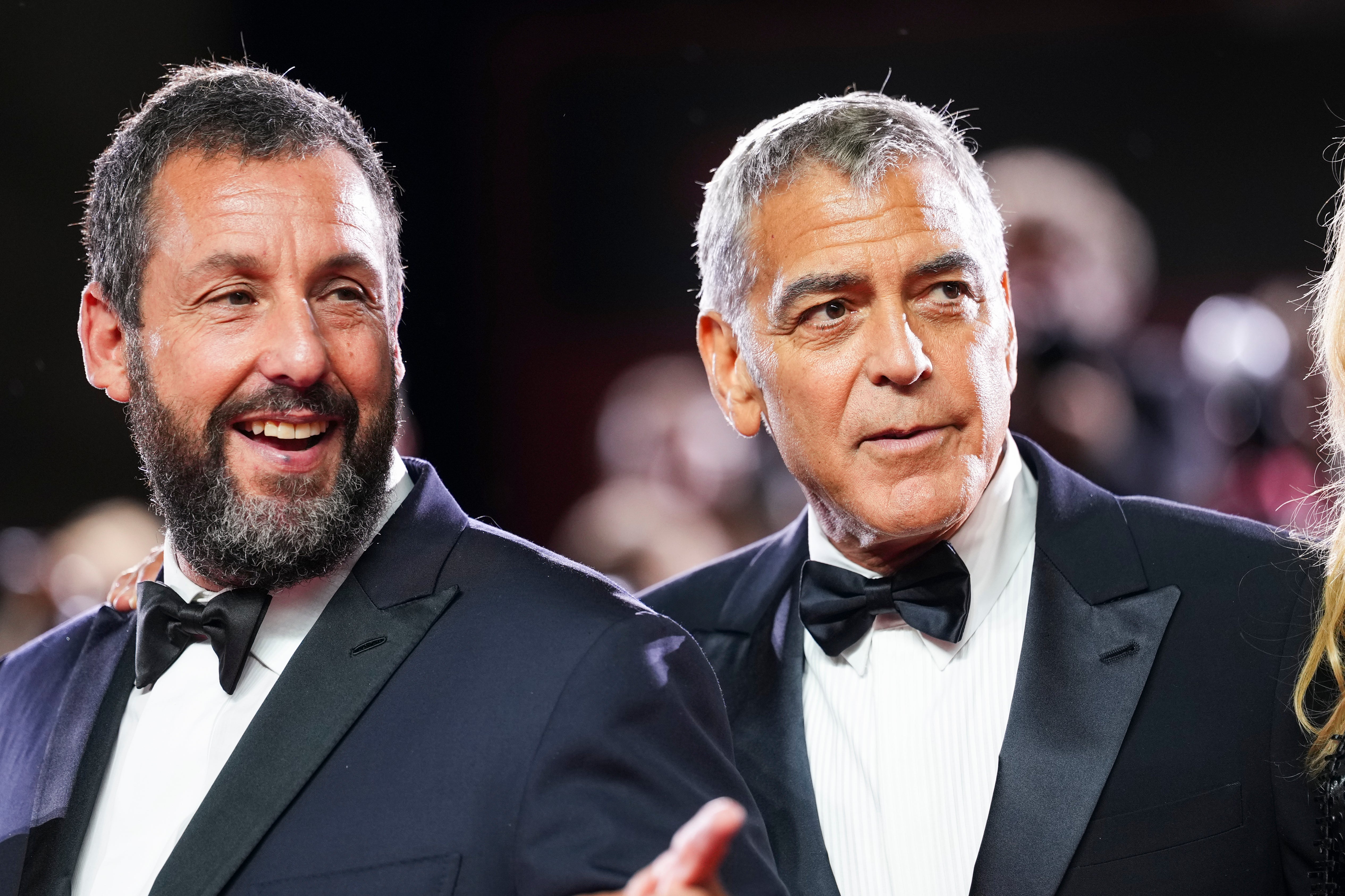 Adam Sandler and George Clooney at the 2025 Venice Film Festival