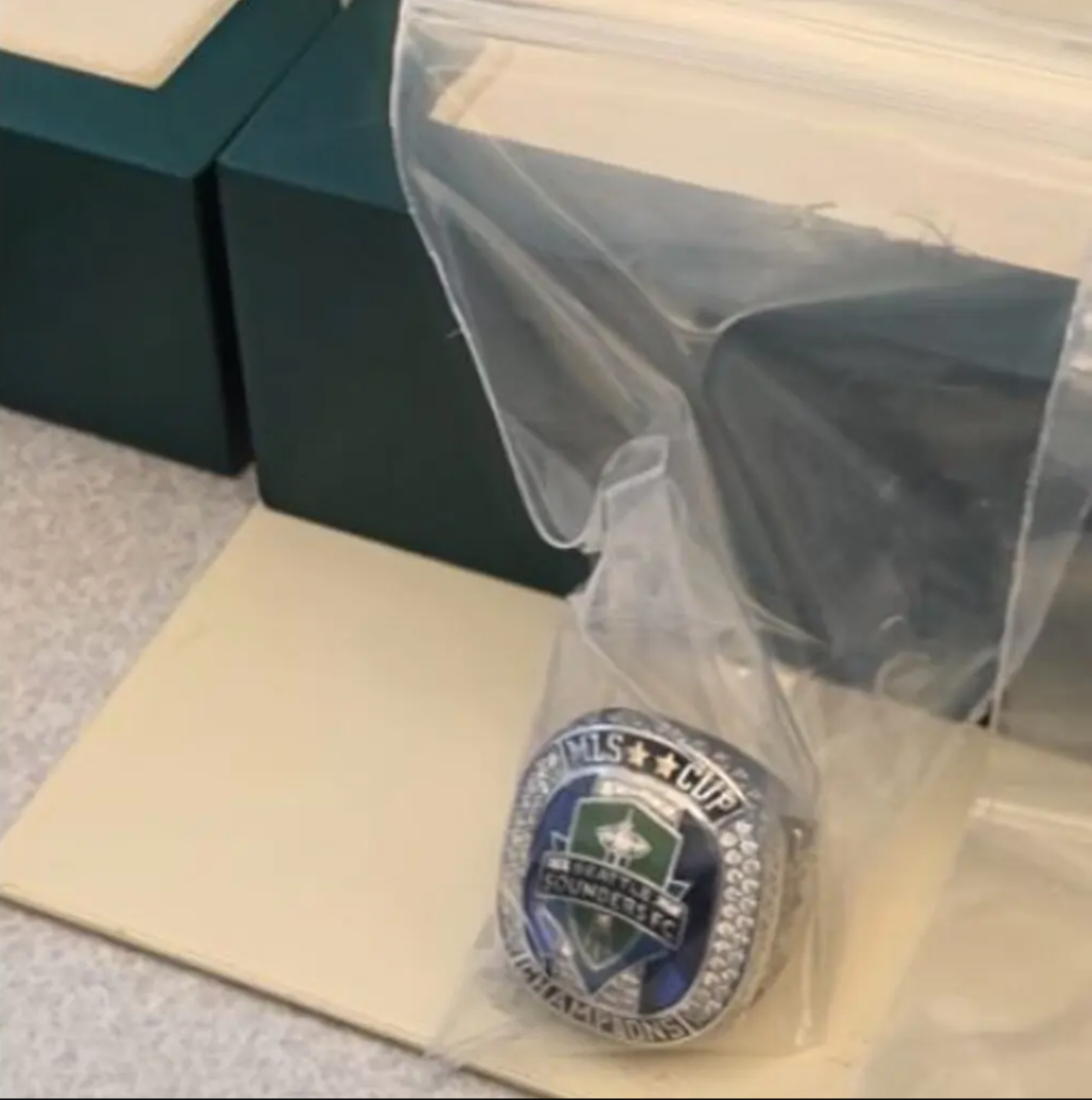 The Seattle Sounders championship ring stolen from Macklemore's residence in Seattle was found by Seattle police after they arrested a man who they believe broke into the rapper's home earlier this summer