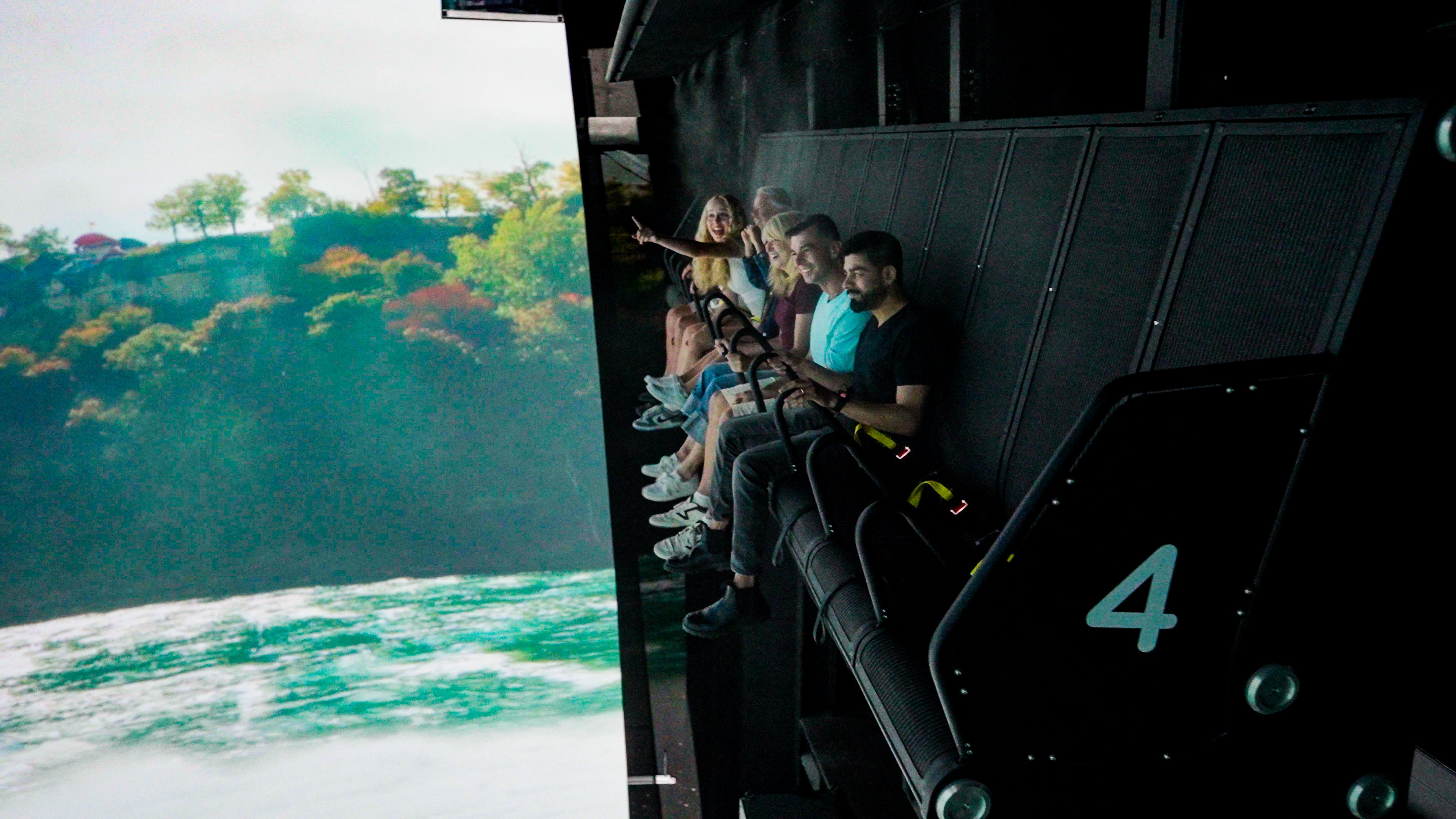 Park guests will be suspended in gondola-style seating