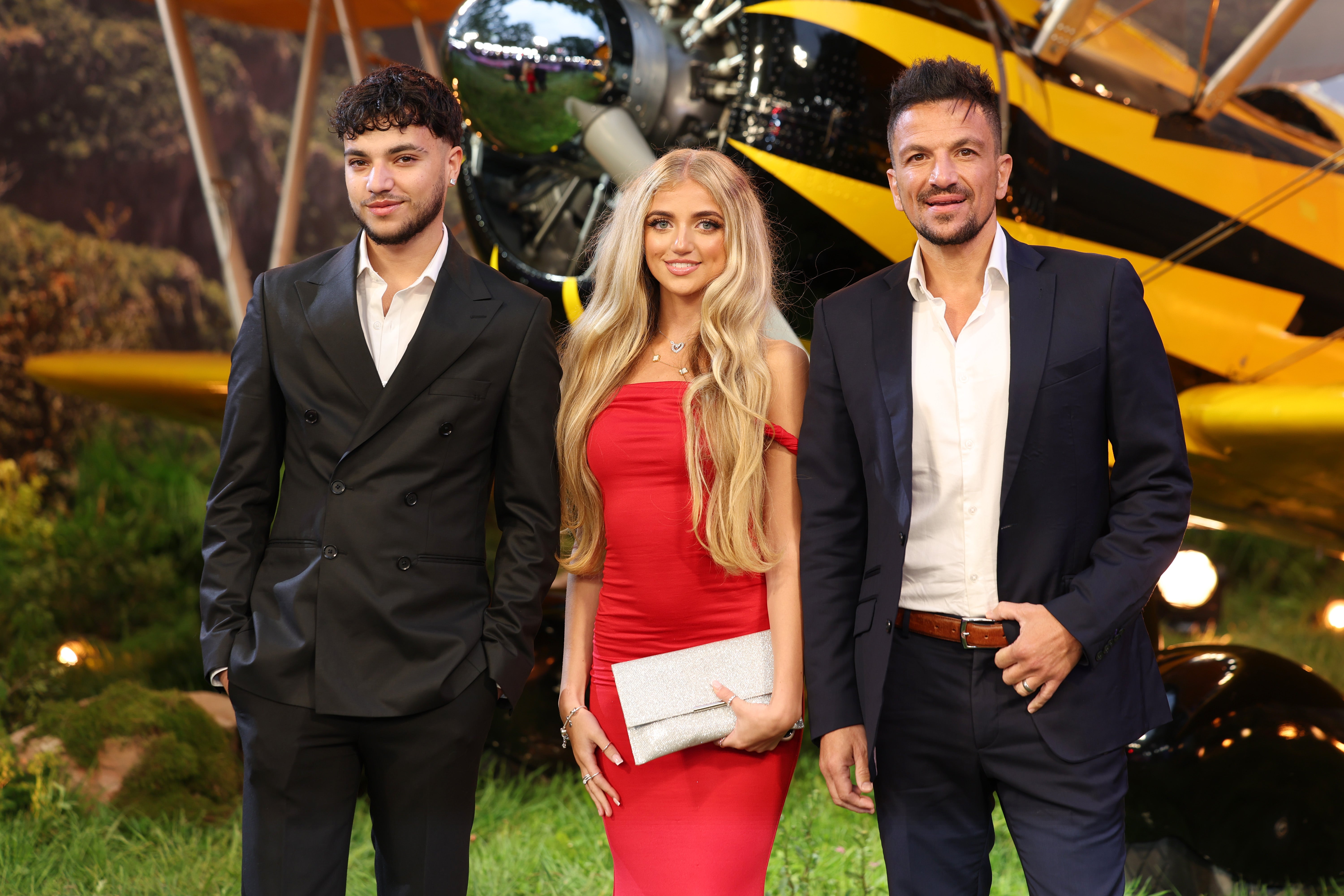 Junior Andre, Princess Andre and Peter Andre pictured in May