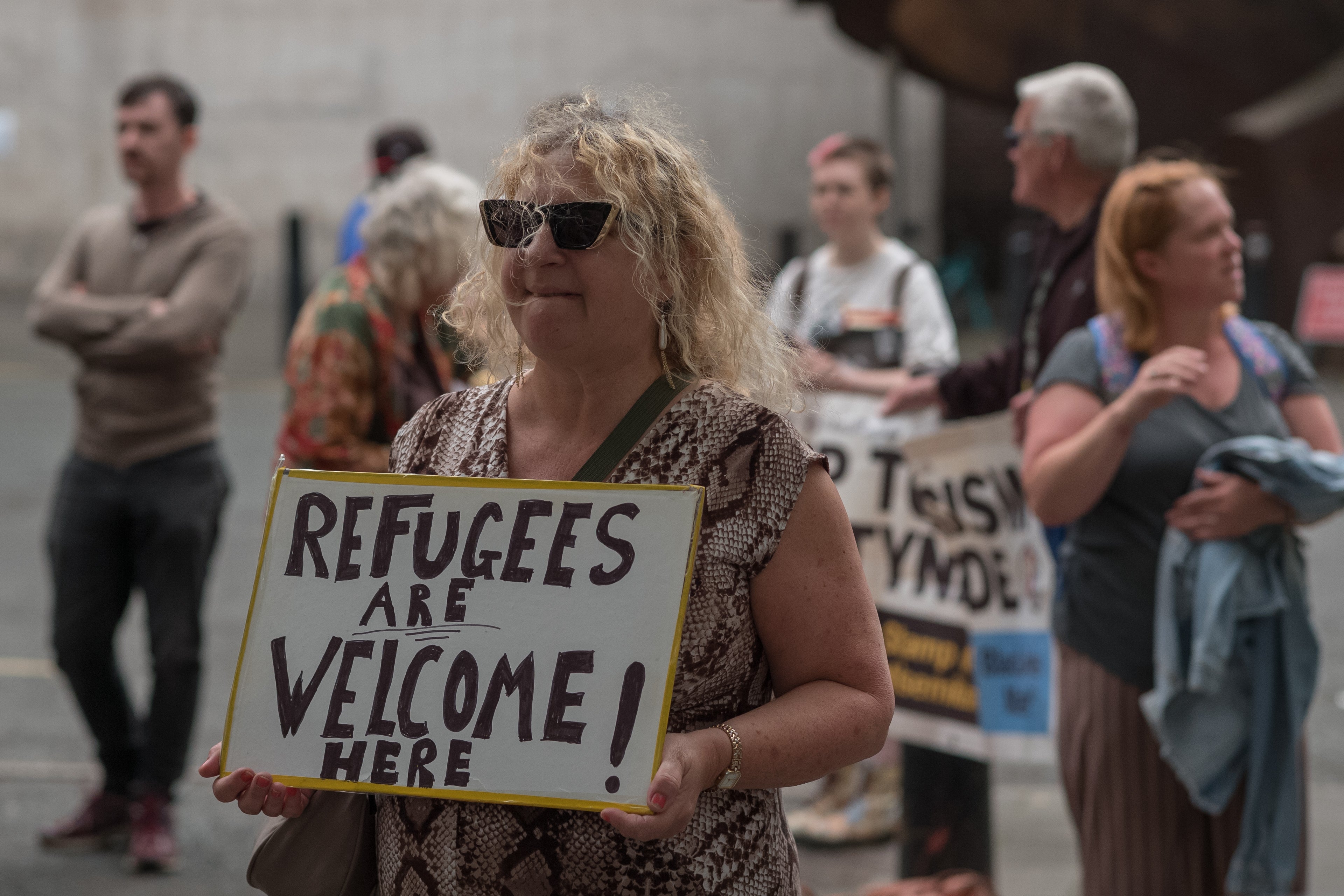 Anti-racist counter demonstrations have met anti-migrant protesters across the UK