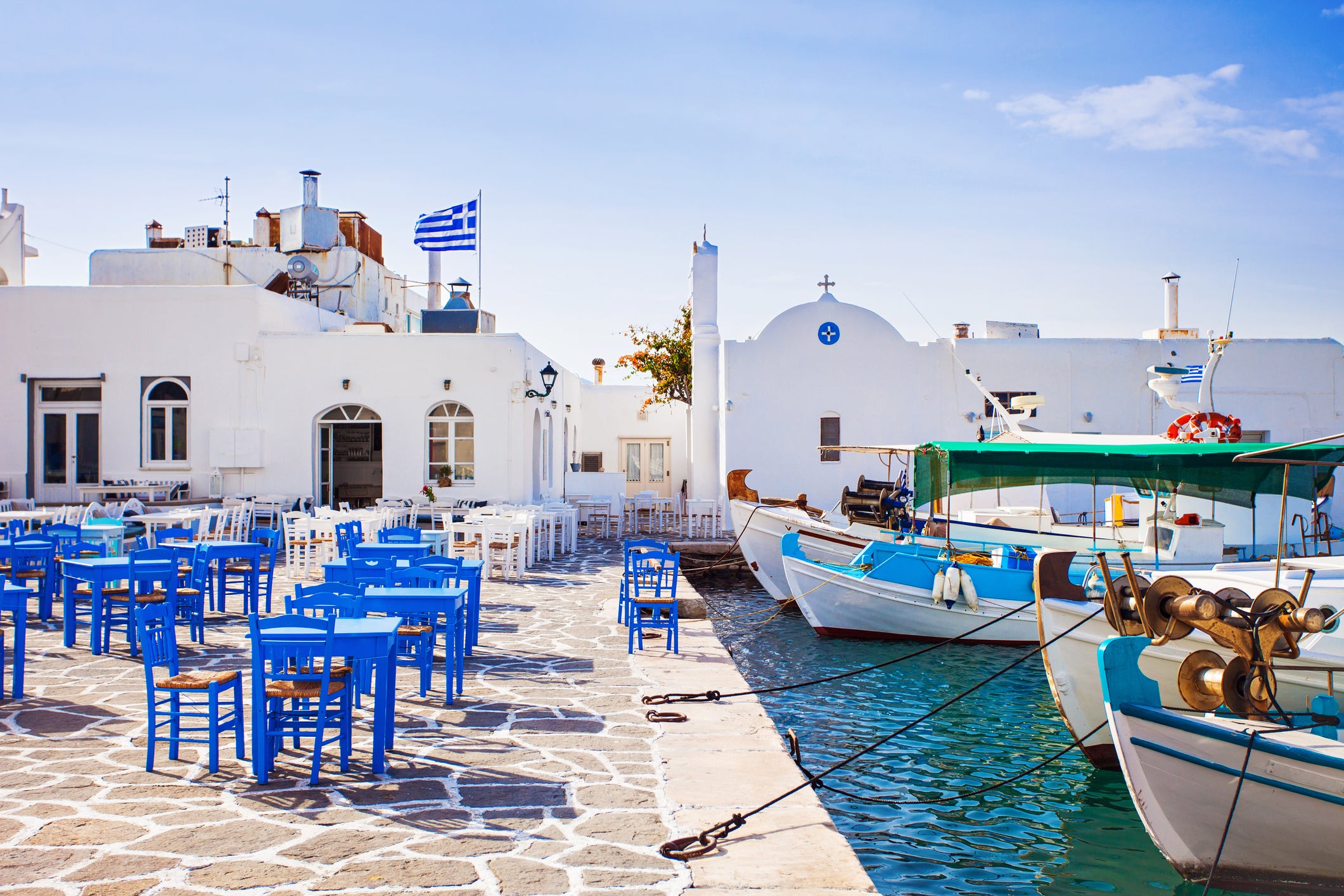 Booty or no booty, Paros is Treasure Island, declares Ted. Above, Naoussa