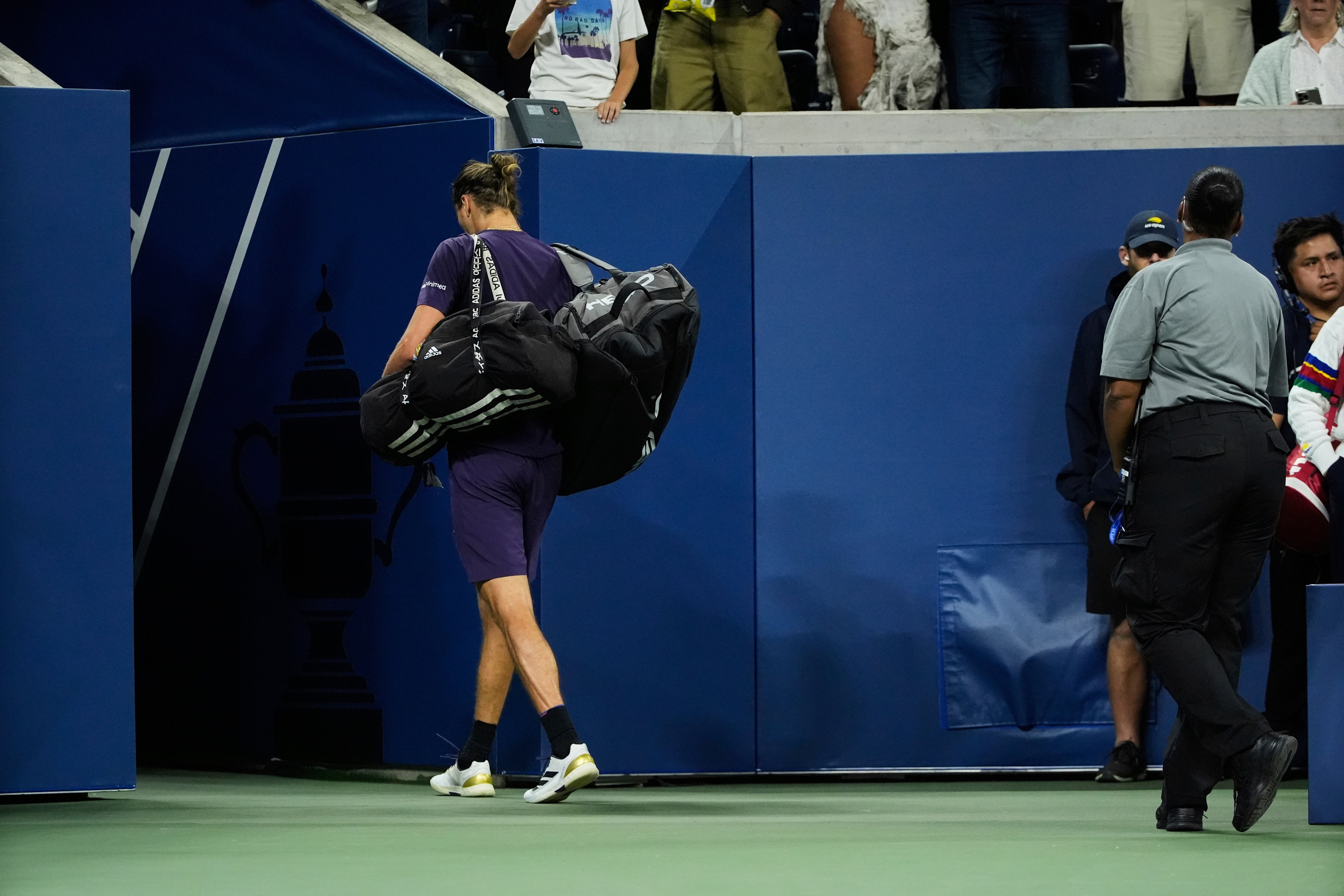 Third seed Zverev leaves the court after his loss