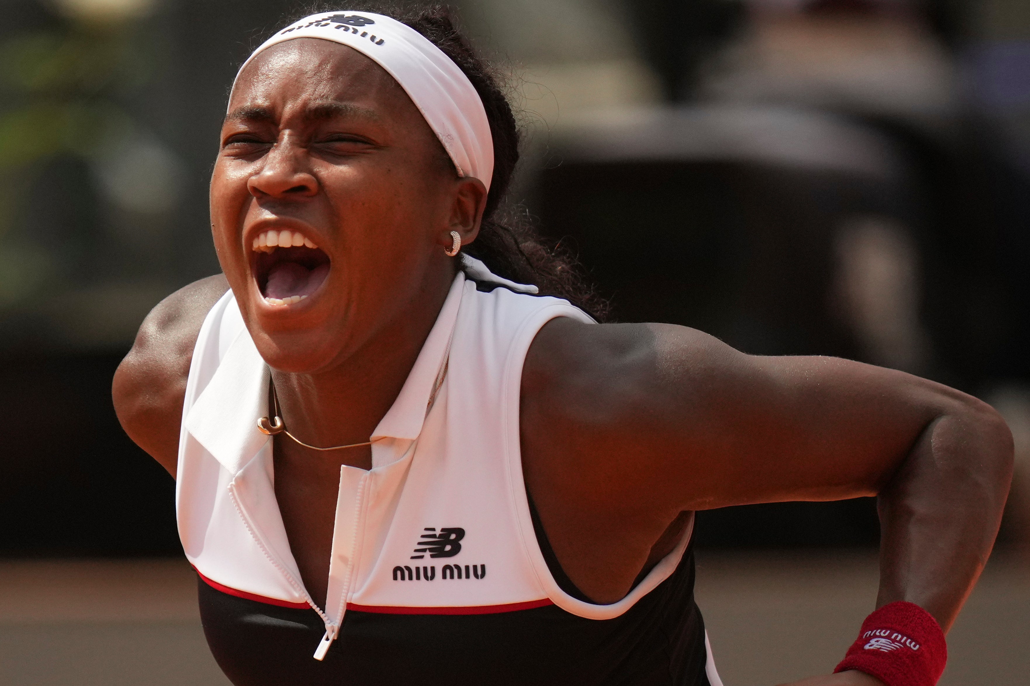 Coco Gauff has worn wore tennis dresses partially designed by Miu Miu this summer