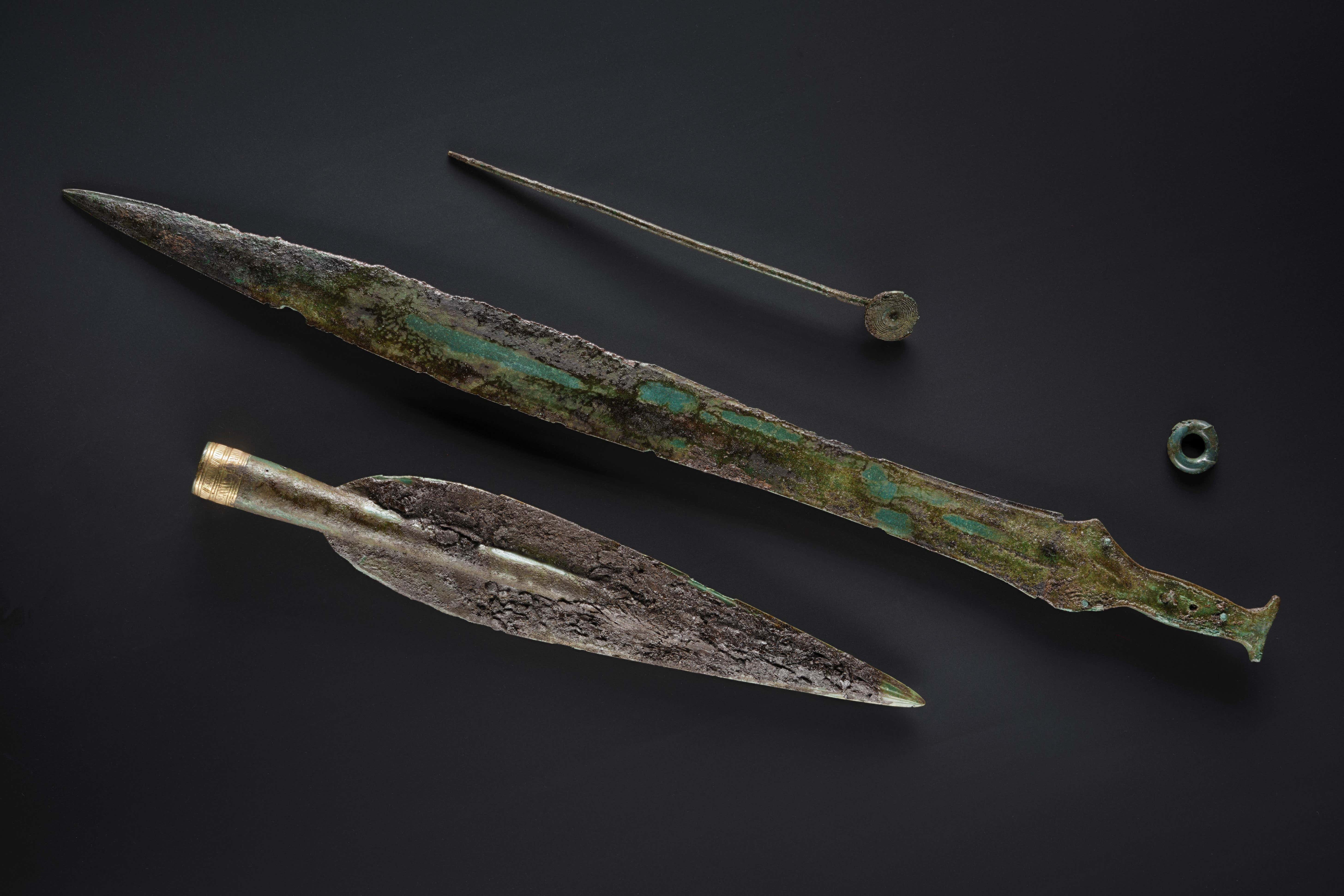 The Carnoustie Hoard was found during work on two new football pitches near the Angus town (National Museums Scotland/PA)