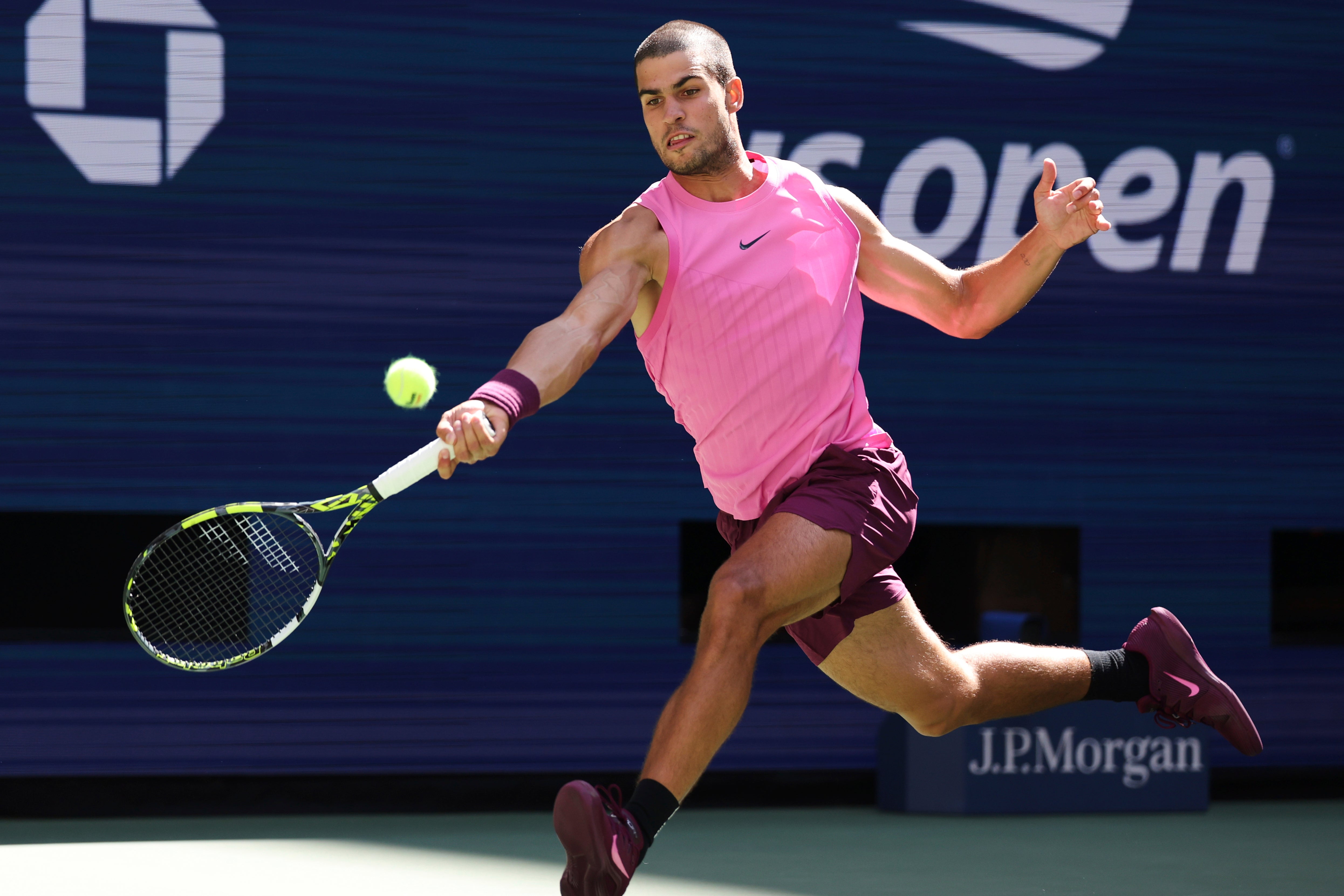 Carlos Alcaraz was in crowd-pleasing form (Heather Khalifa/AP)