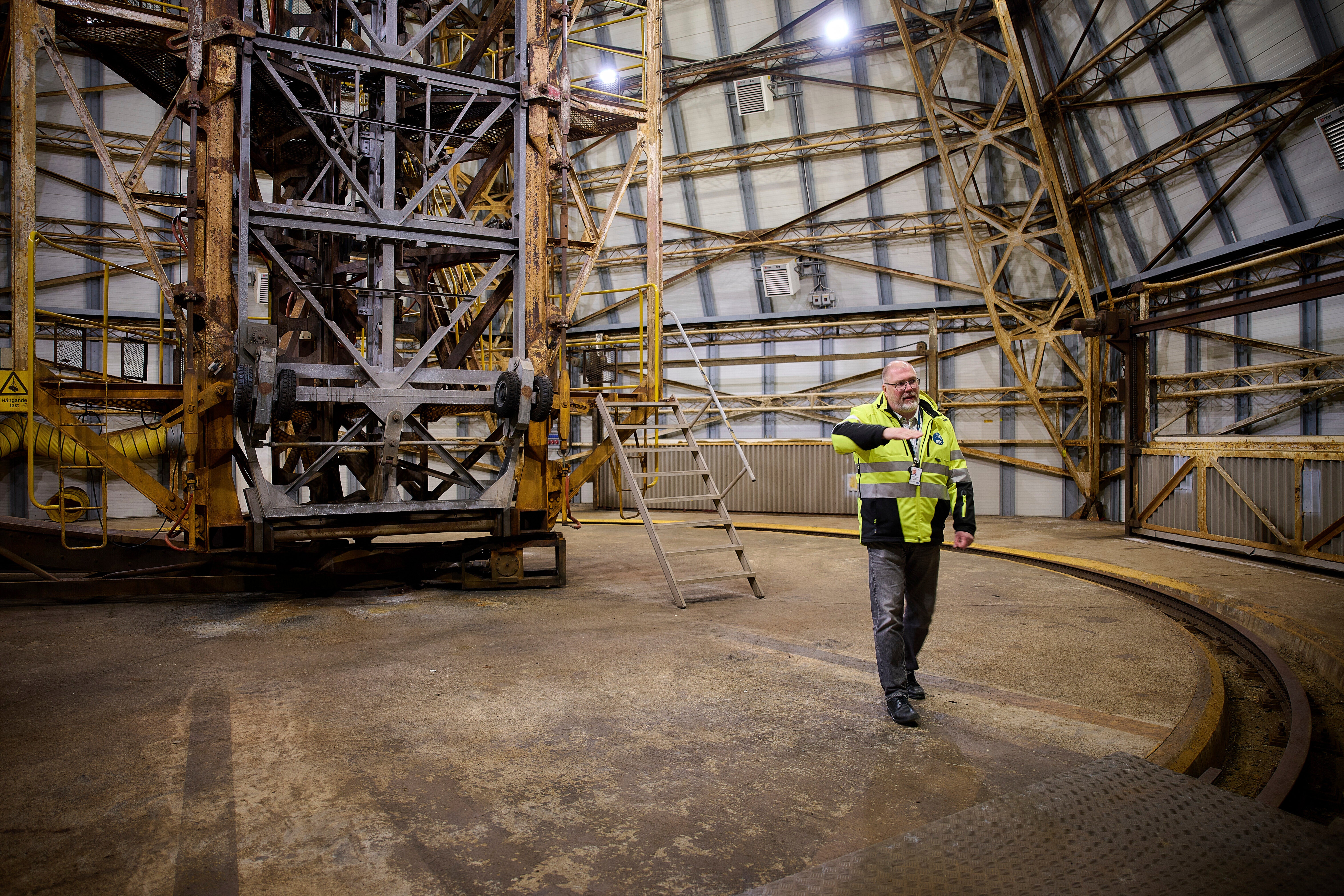 Mattias Abrahamsson, business development director for the science division, of the Esrange Space Center in one of the base's facilities in Kiruna, Sweden