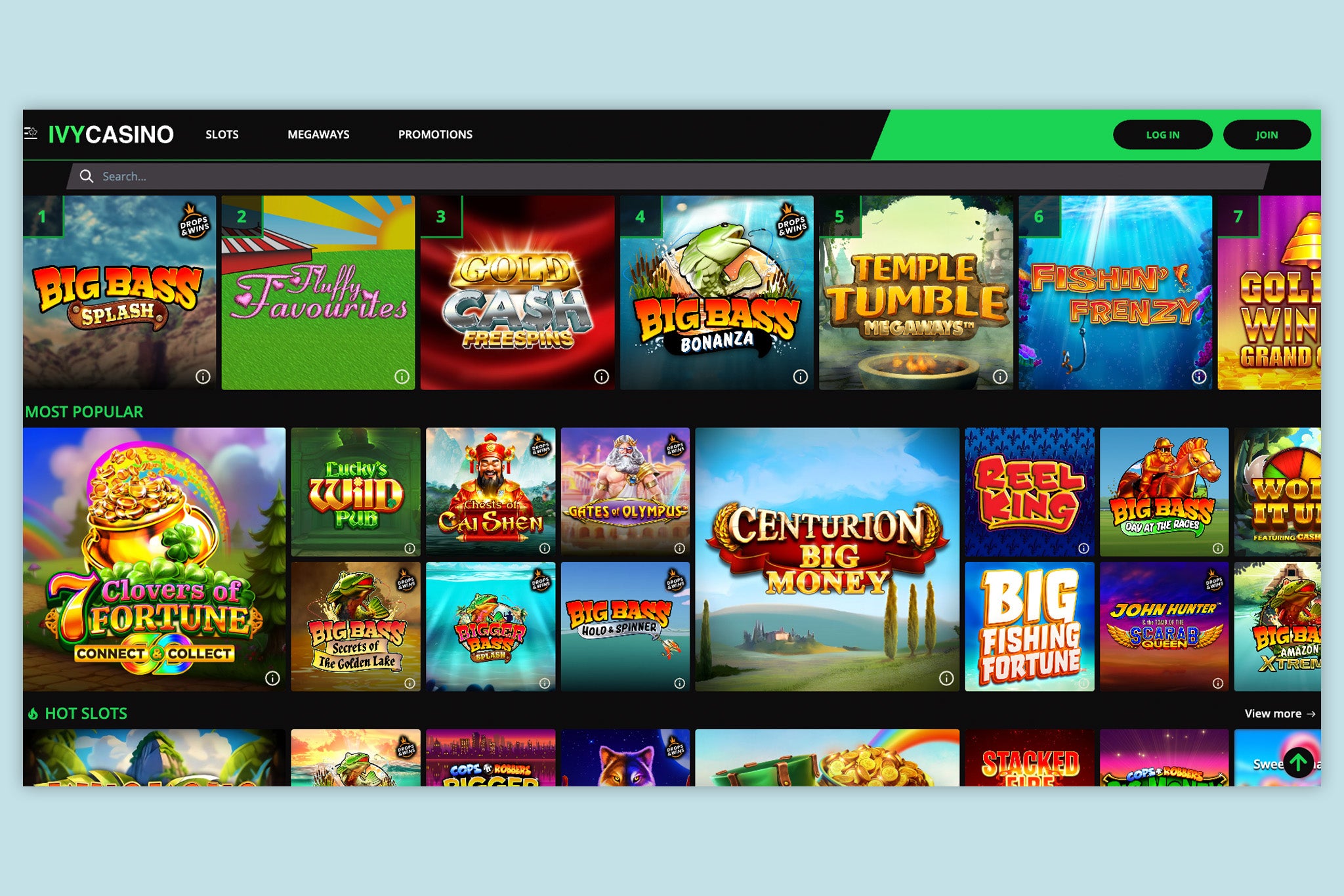 Ivy Casino has an accessible casino site for all users