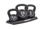 Mirafit kettlebell set 2.5kg/5kg/7.5kg with stand
