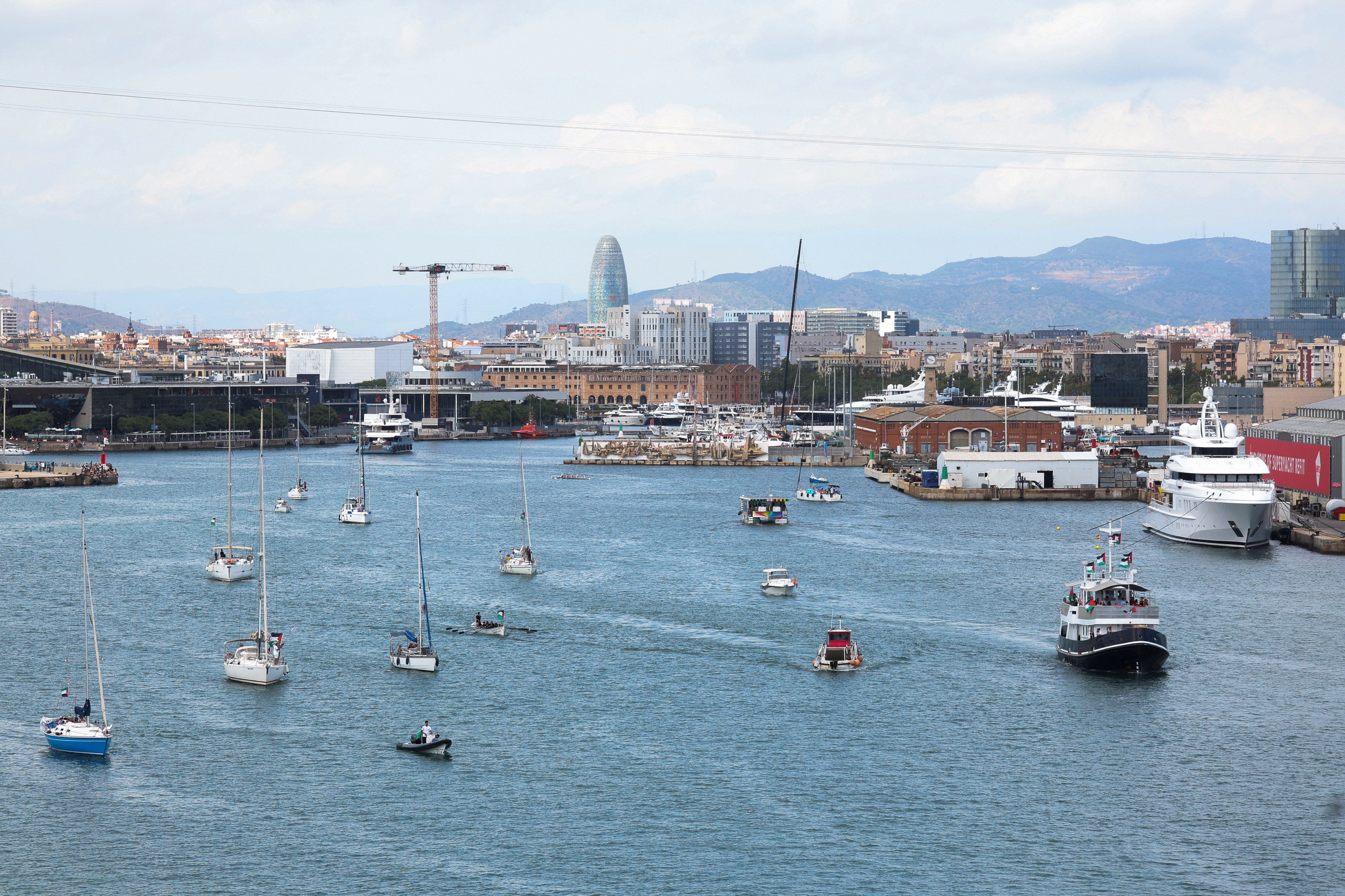 The flotilla as it departed from Barcelona last week