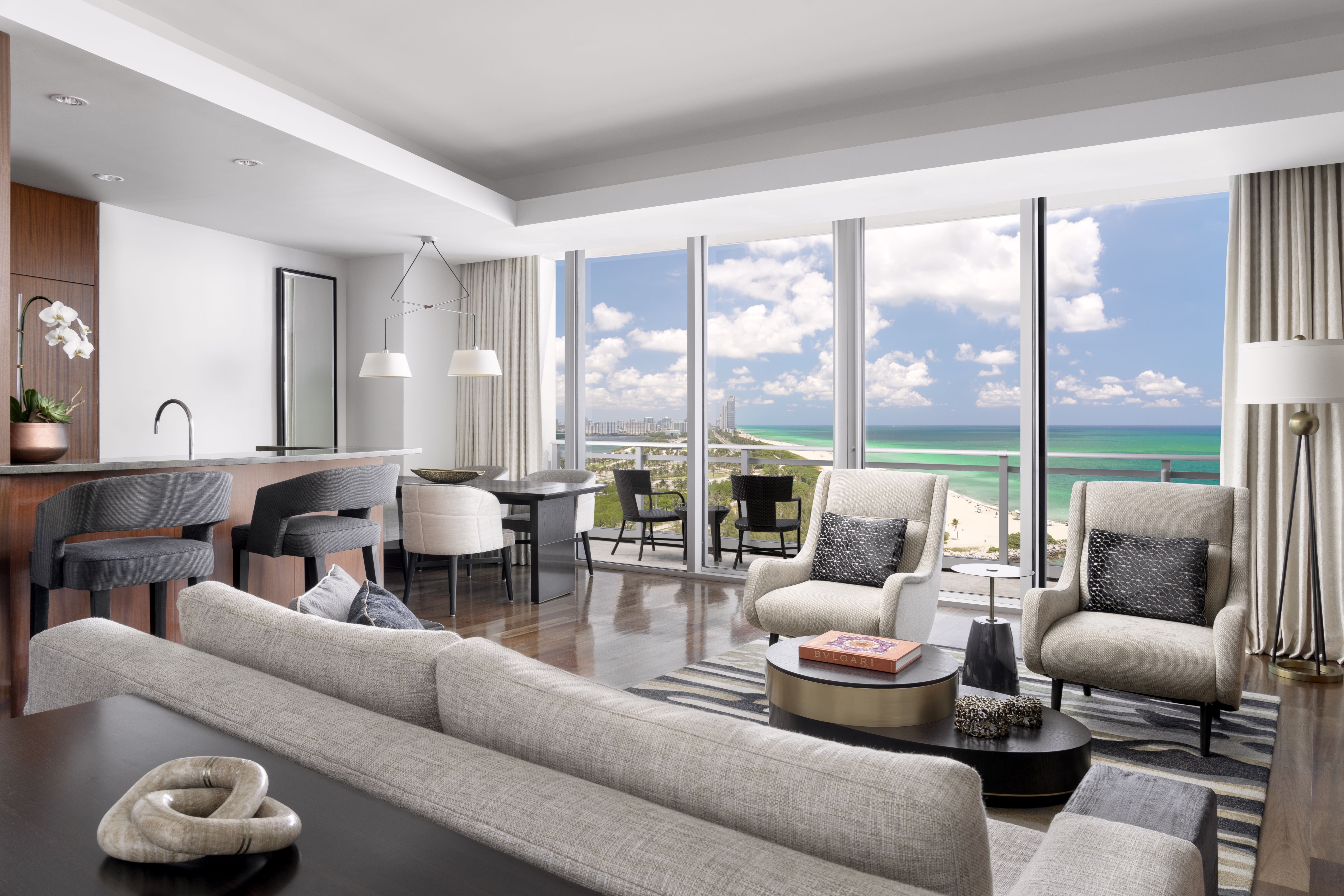 Almost all of the rooms at The Ritz-Carlton have ocean views
