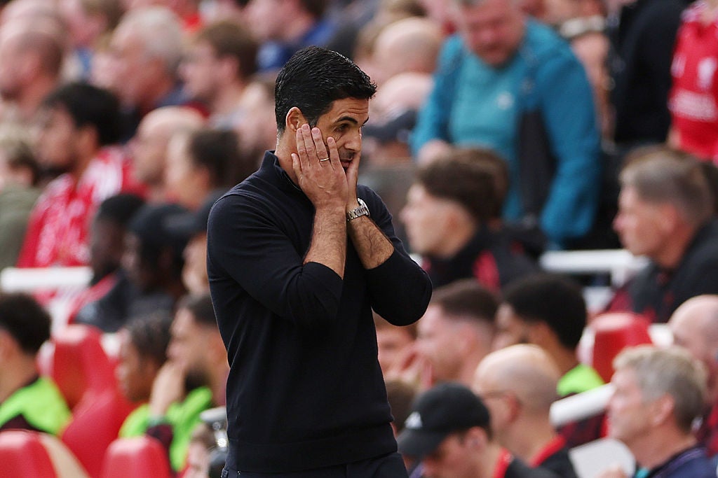 Mikel Arteta was criticised for a conservative performance against Liverpool