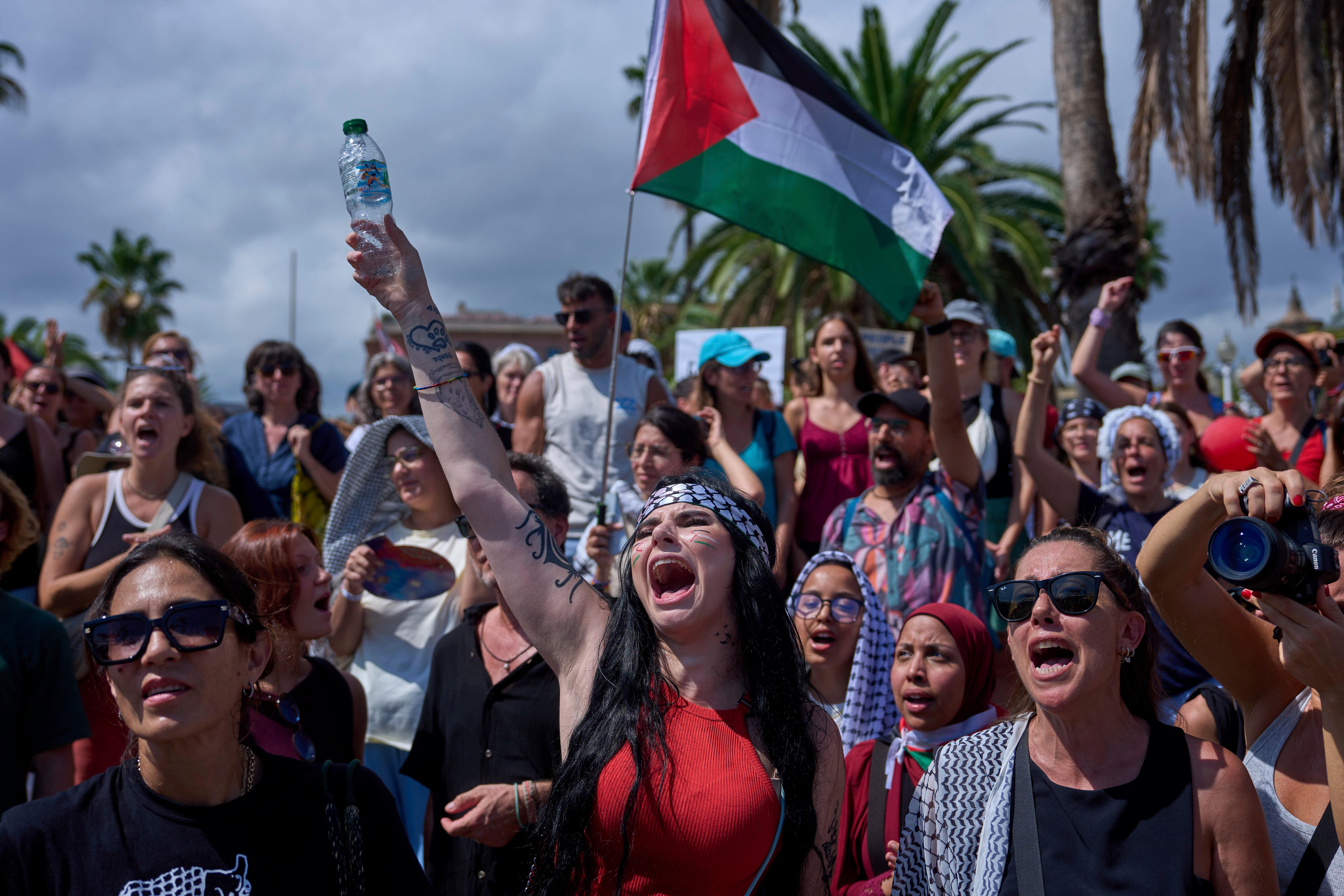 APTOPIX Spain Gaza Flotilla