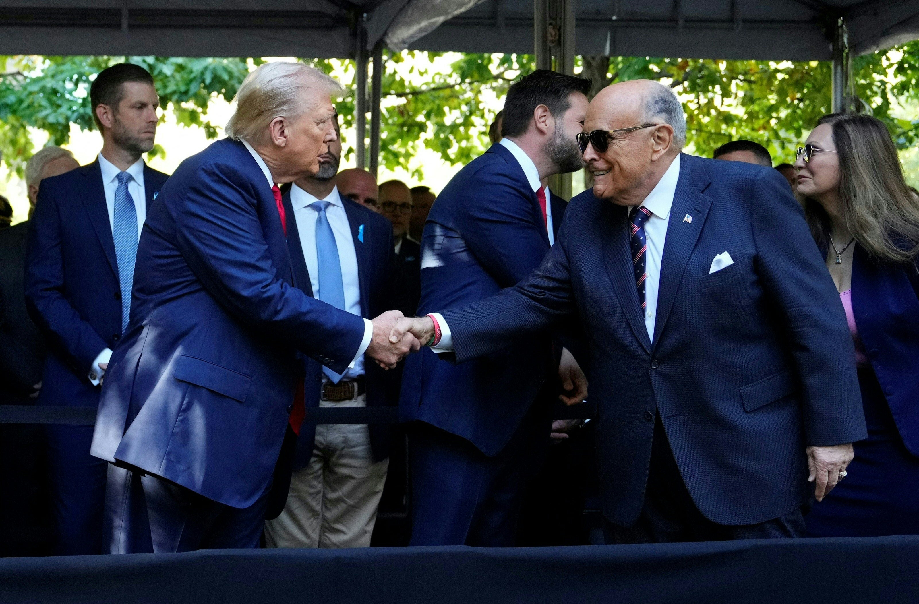 Giuliani, who helped build a legal campaign to overturn election results in states Trump lost in 2020, served as mayor of New York City from 1994 through 2001, when he became a national hero in the aftermath of the 9/11 terror attacks