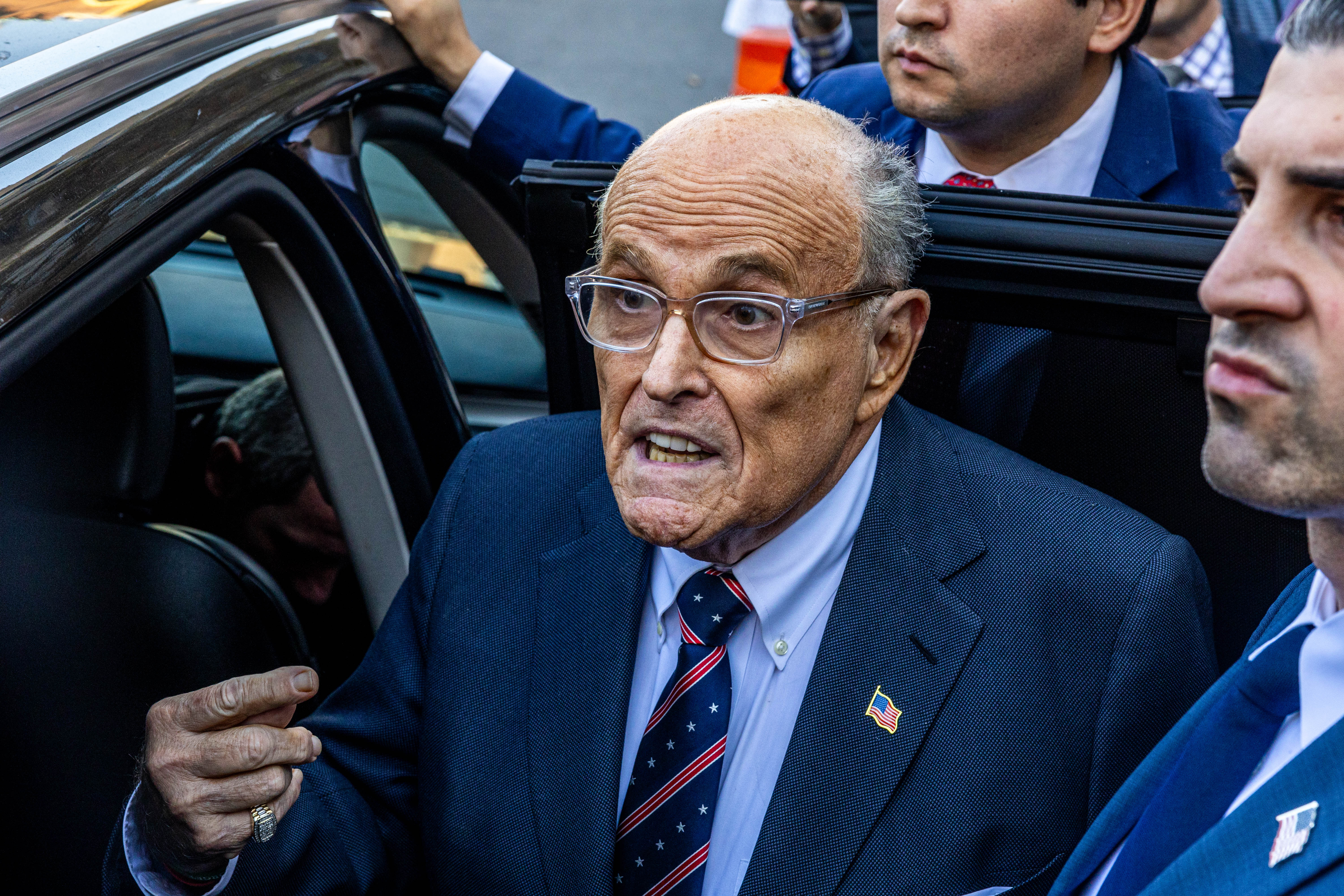 Former New York mayor Rudy Giuliani is reportedly being treated for a fractured spine after the car crash, his head of security says