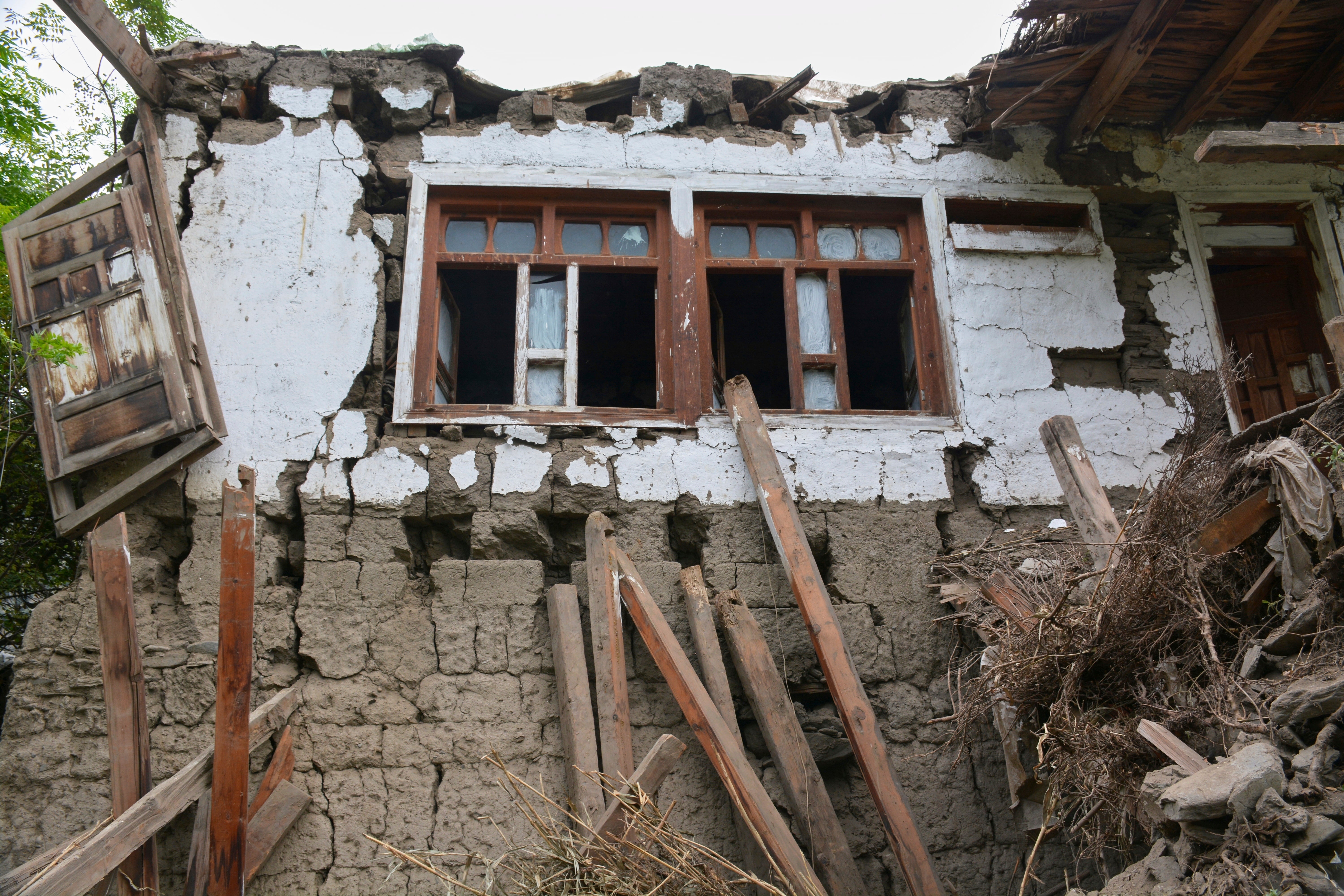 A house destroyed by an earthquake in Mazar Dara village of Kunar province on 1 September 2025