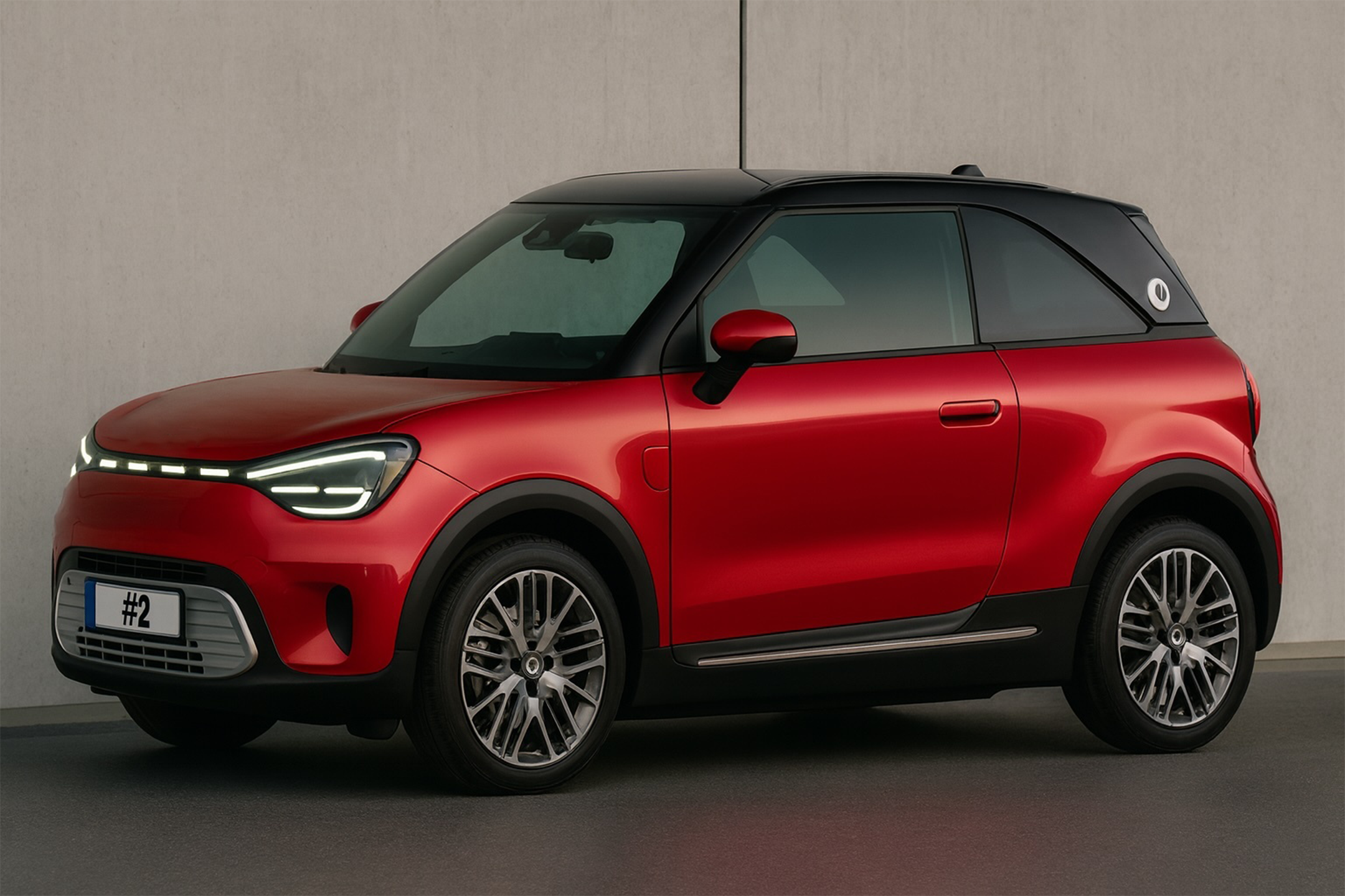 Our artist’s rendition of what the Smart #2 could look like when revealed