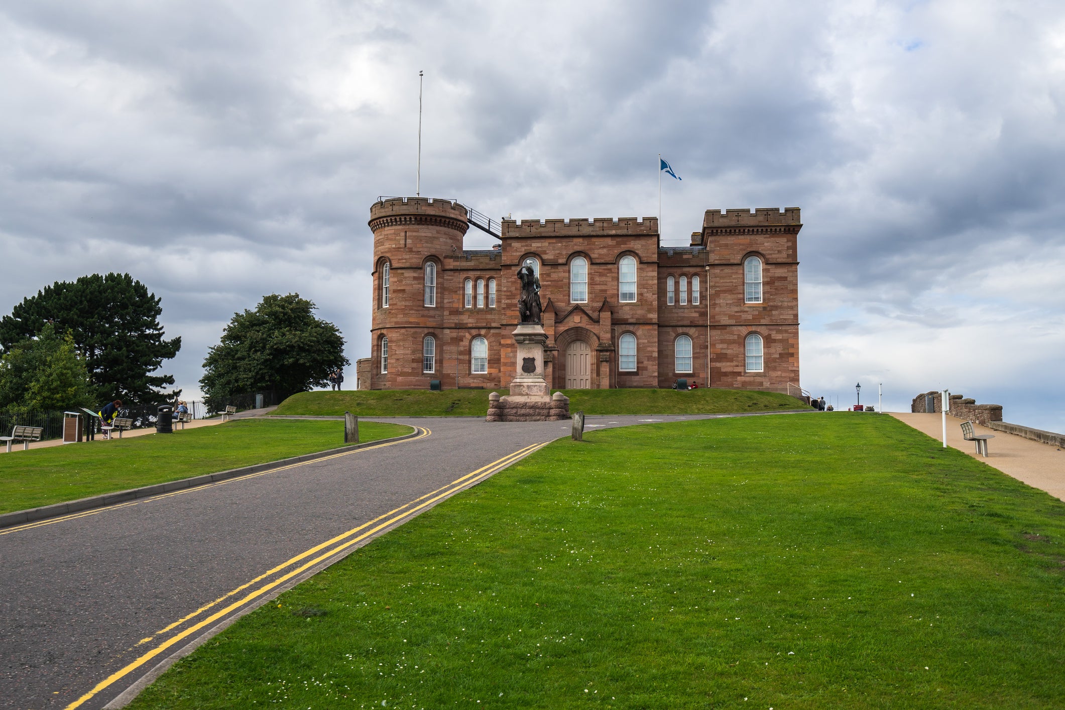 Columba Hotel looks directly out to Inverness Castle, pictured here