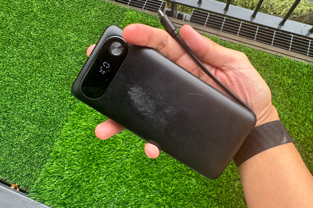 You know a power bank is good when it's survived so many drops that it's all scuffed up on the front (Alex Lee/The Independent )