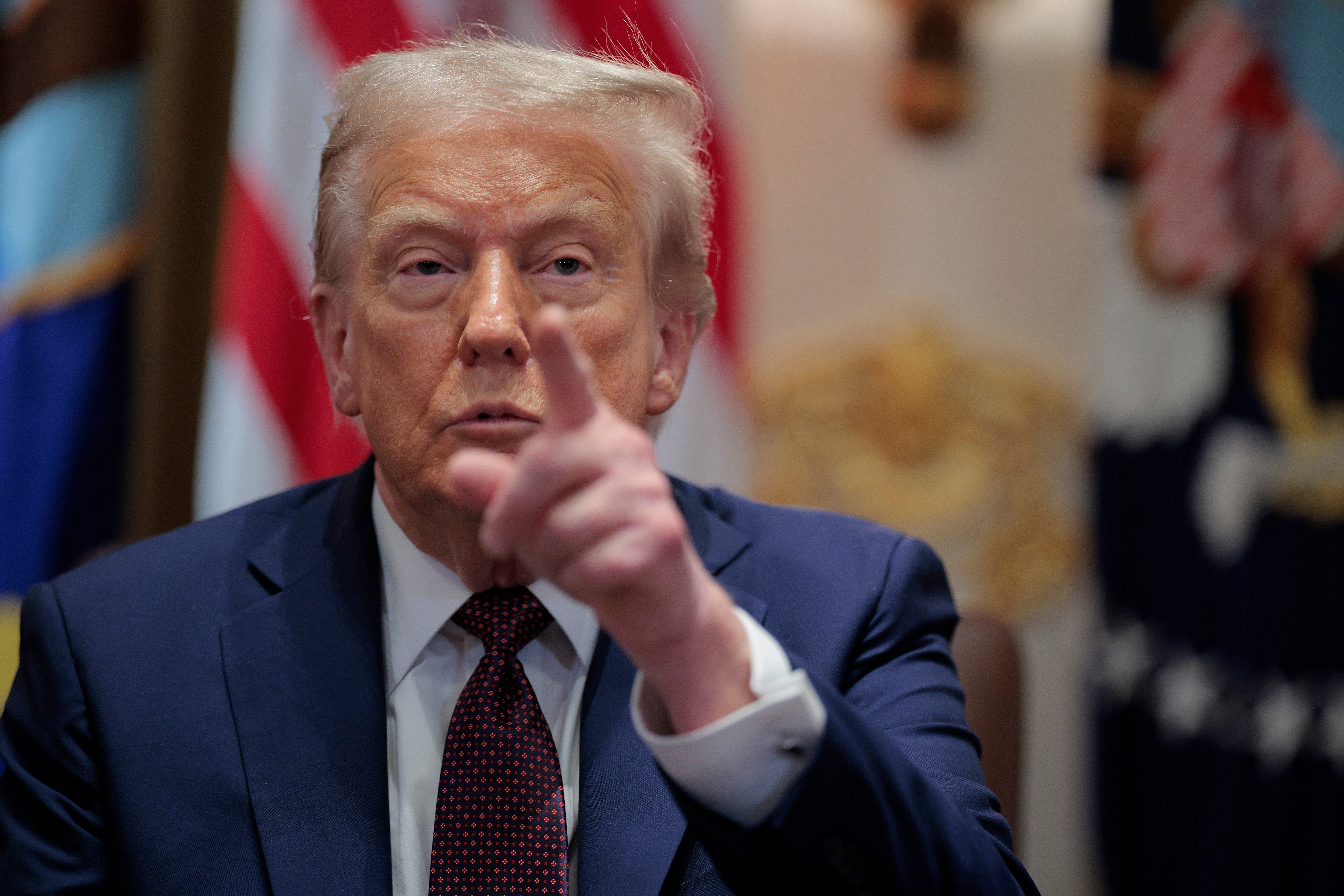 President Donald Trump made his first official appearance in a week