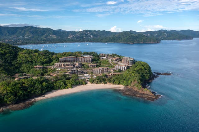 <p>Costa Rica's new Waldorf Astoria sits on Punta Cacique, a lush headland on the country's Pacific coast</p>