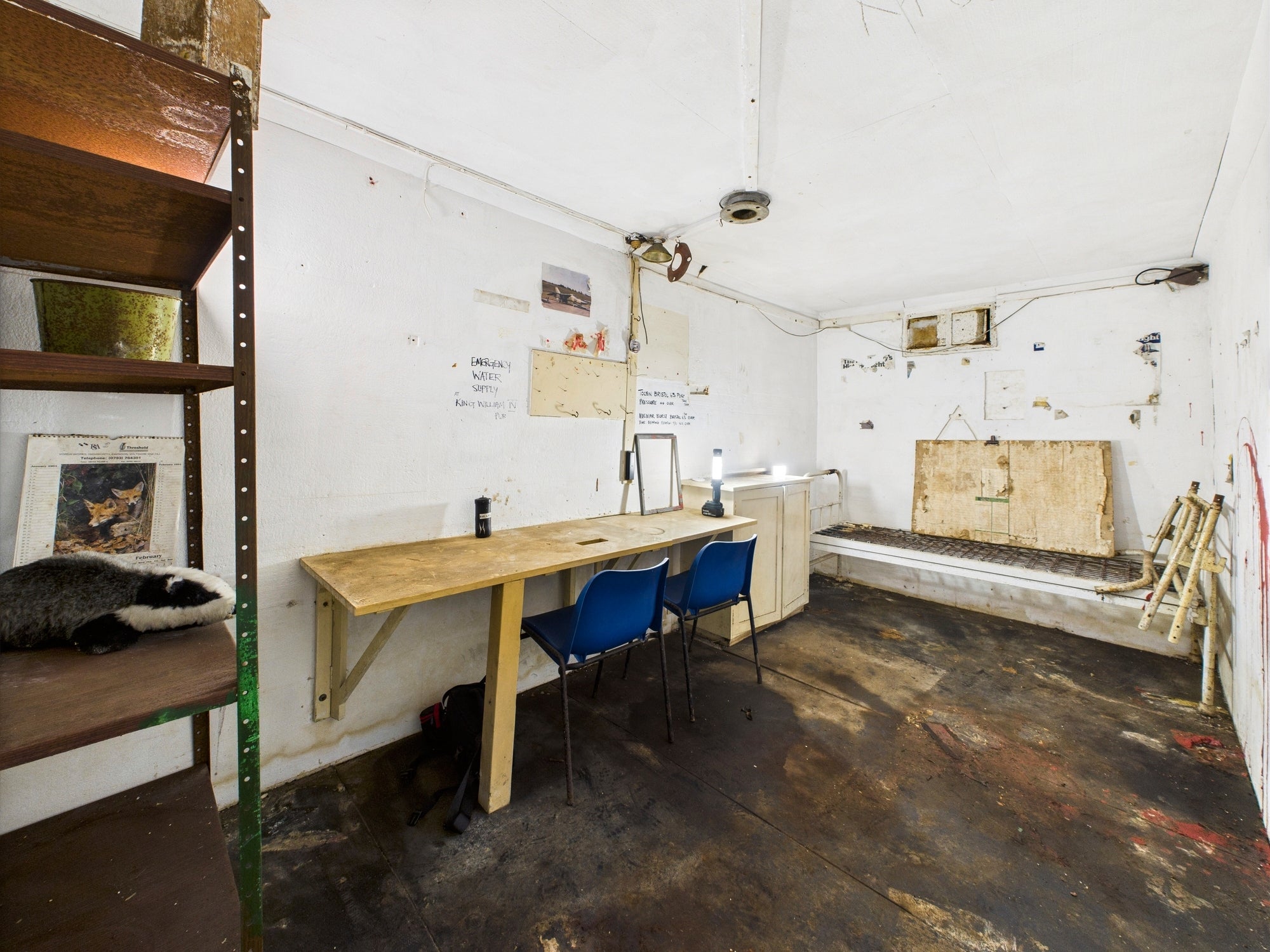 In this photo provided by David Plaister Ltd, the inside of a Cold War era bunker is seen in Bristol, England, Aug. 1, 2025. (David Plaister Ltd via AP)
