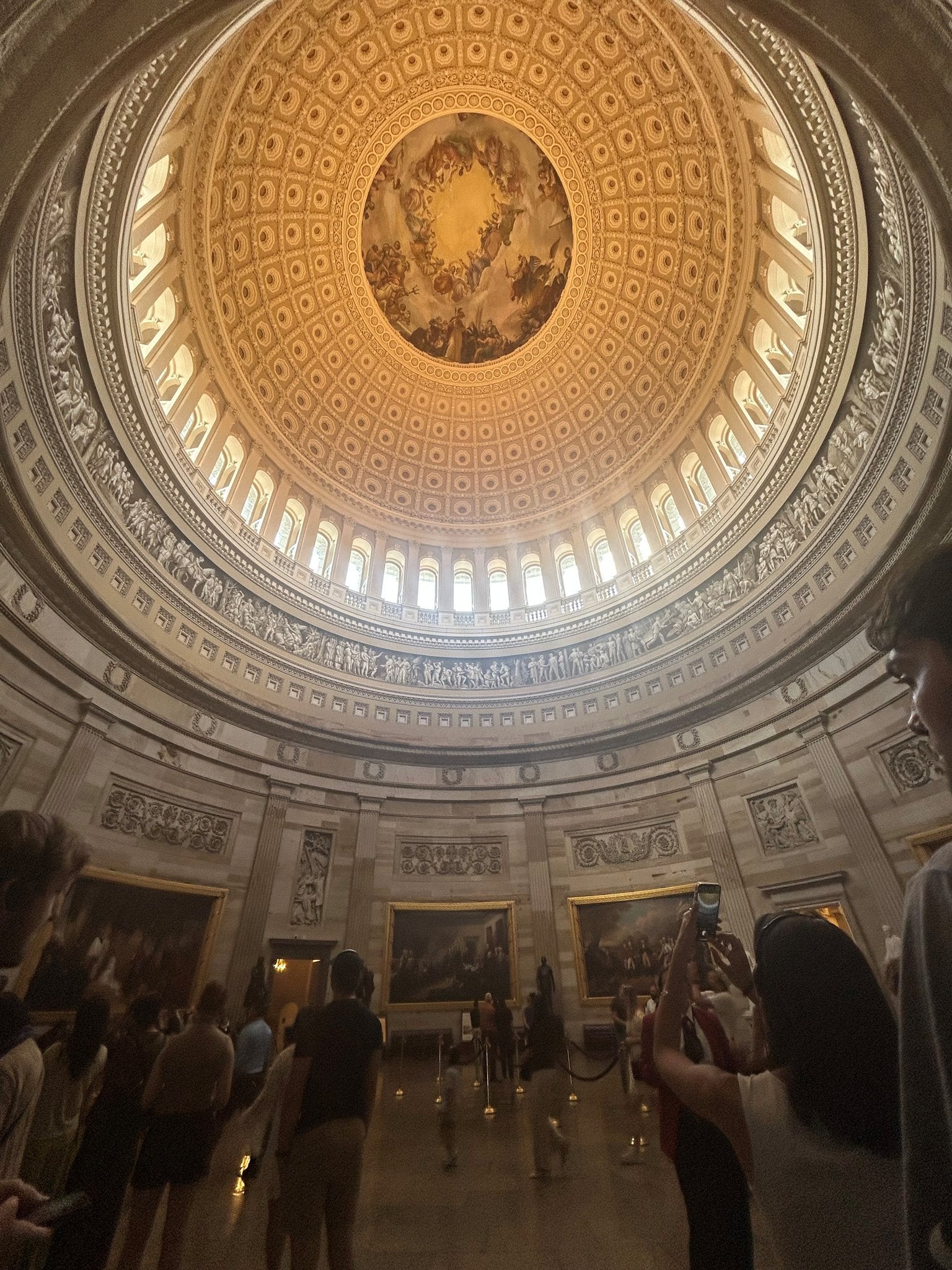 A photo of the Capitol rotunda's ceiling that the US Attorney's Office in DC incorrectly described as 'Supreme court ceiling'
