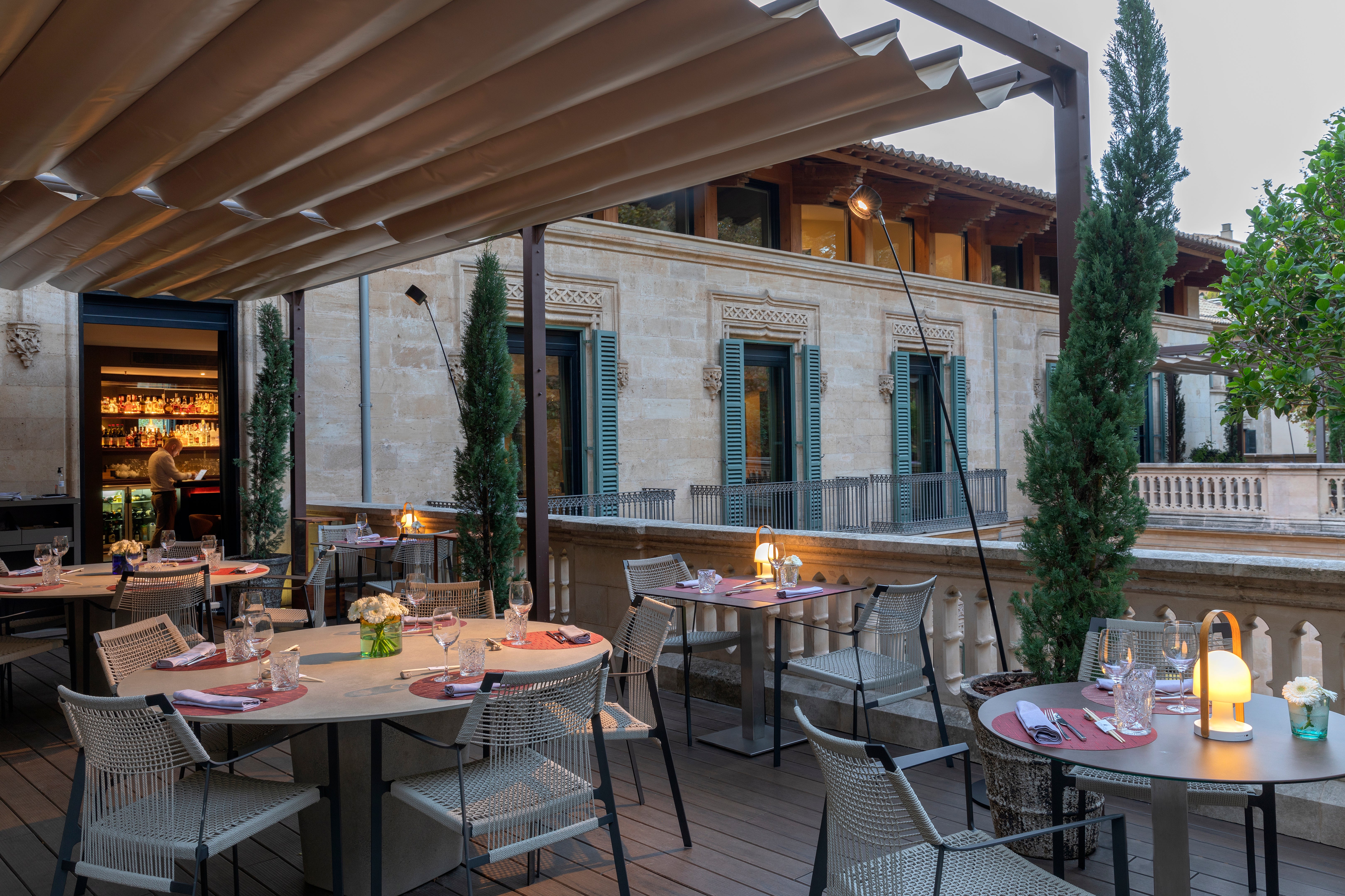 Dine out on the terrace at Can Alomar