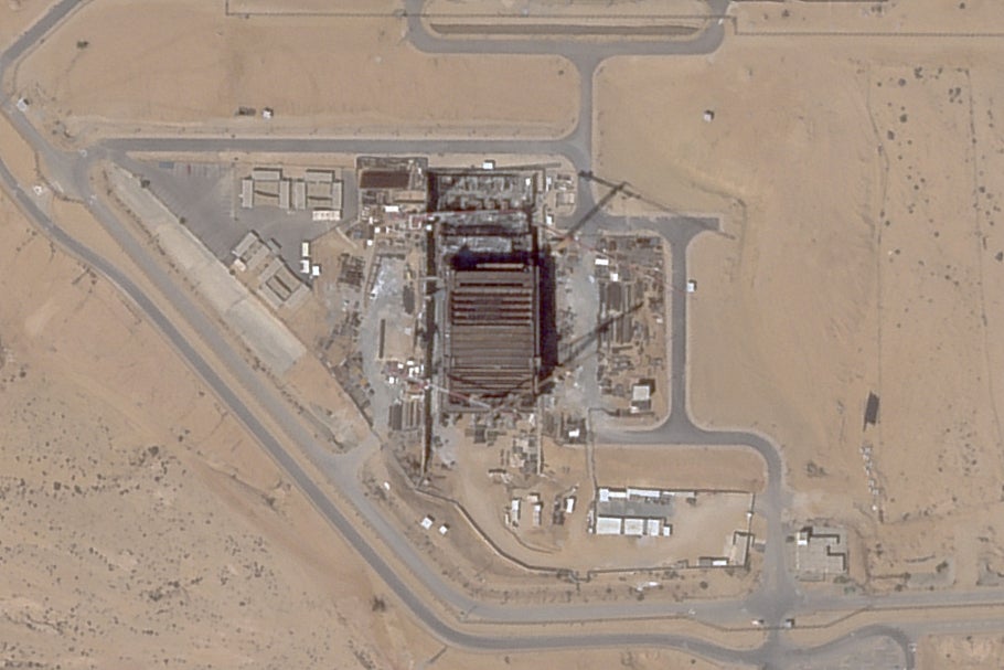 This satellite photo provided by Planet Labs PBC shows the Shimon Peres Negev Nuclear Research Center near the city of Dimona, Israel, July 5, 2025. (Planet Labs PBC via AP)