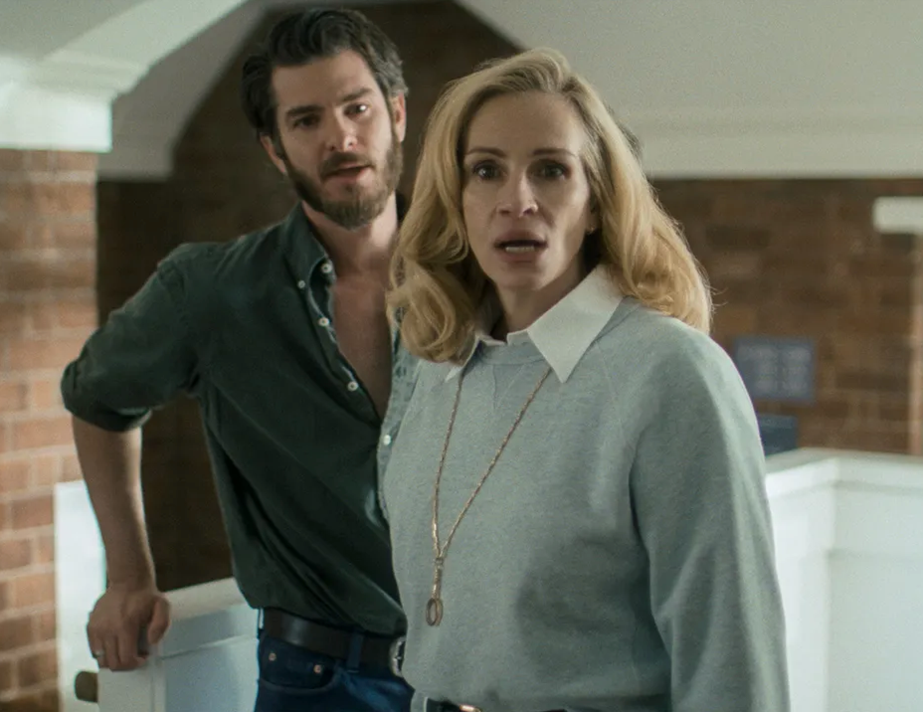 Andrew Garfield and Julia Roberts in Luca Guadagnino's 'After the Hunt'