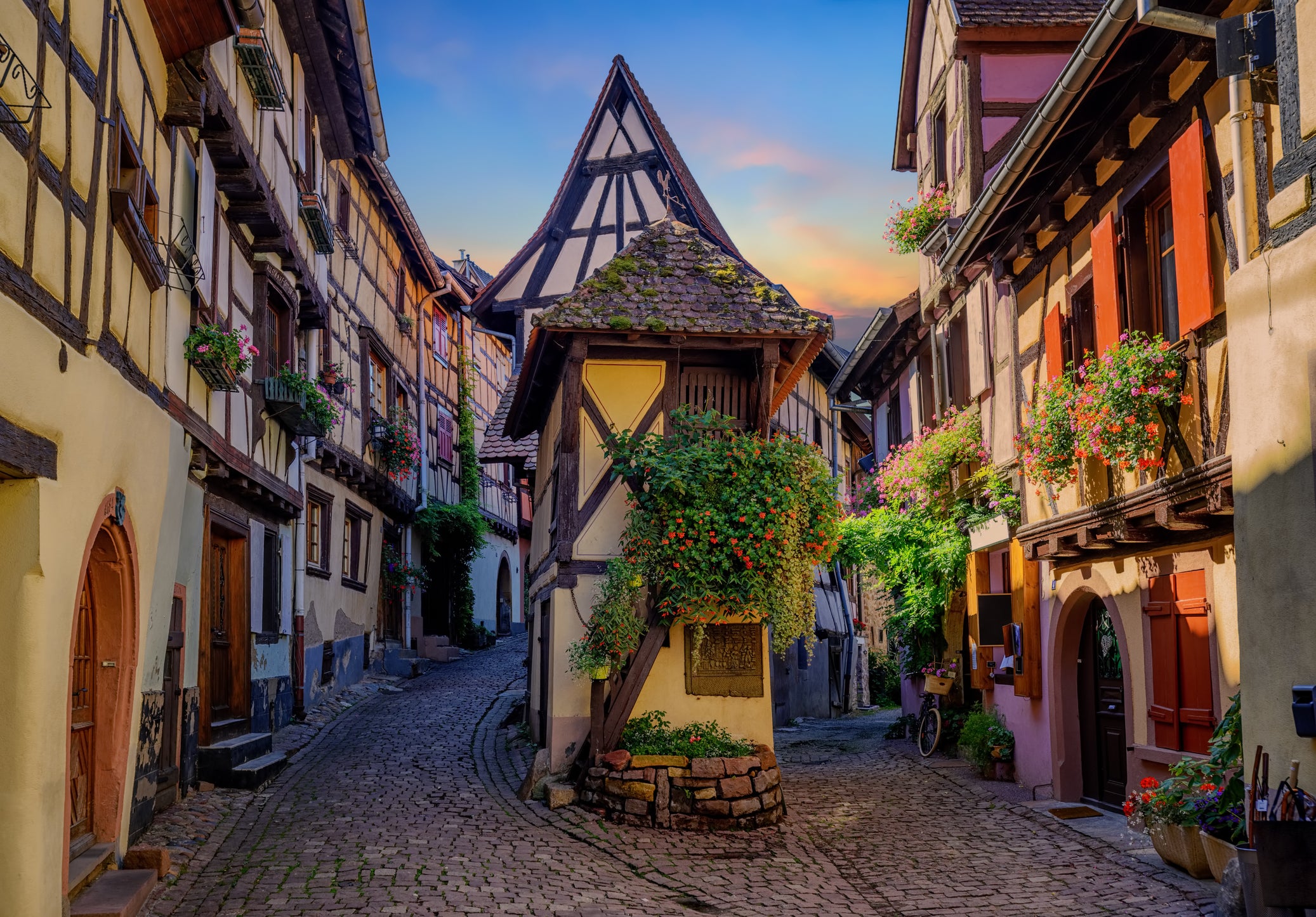 Rue du Rempart in the village of Eguisheim
