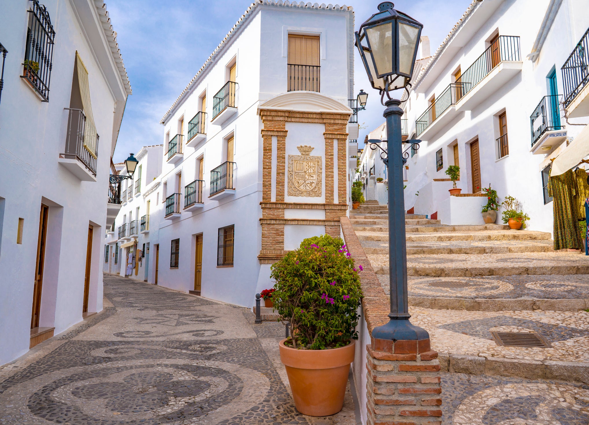 Frigiliana village Costa del Sol. This picture was taken where streets C. Hernando el Darra and C. Real converge