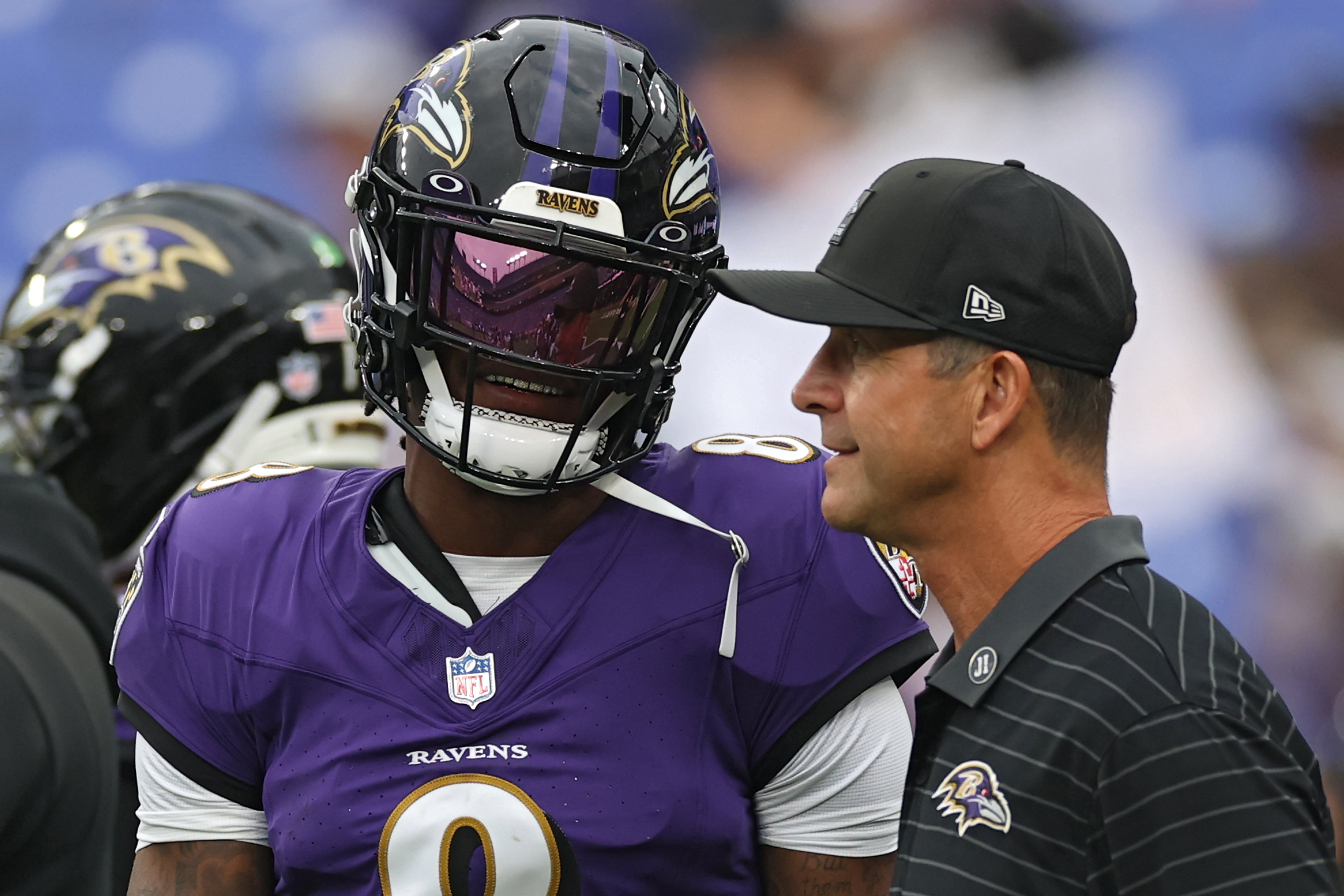 Quarterback Lamar Jackson and head coach John Harbaugh will hope to lead the Baltimore Ravens to glory