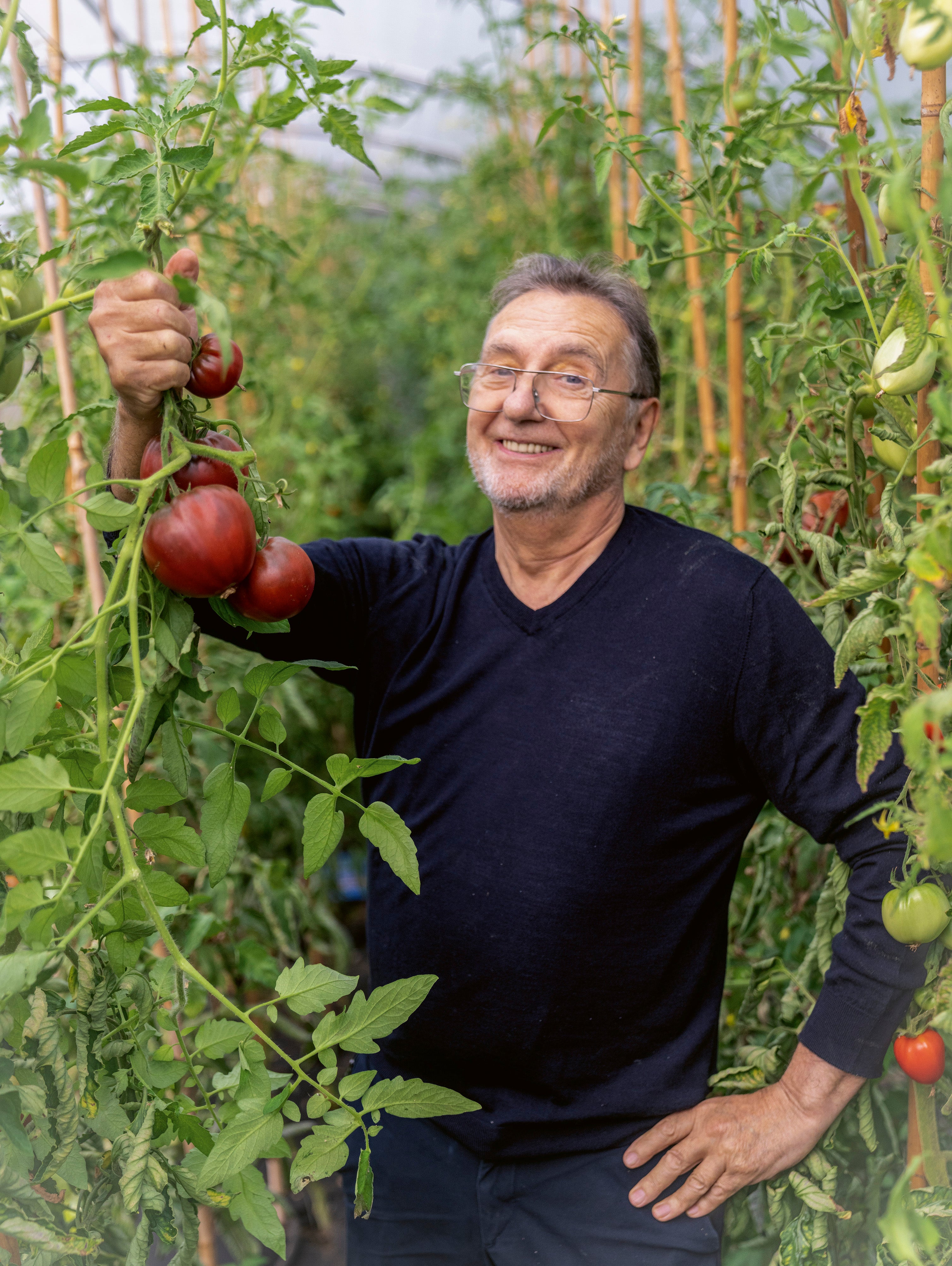 Blanc has long argued that vegetables deserve centre stage – the Le Manoir gardens grow more than 250 organic varieties, including these vibrant tomatoes