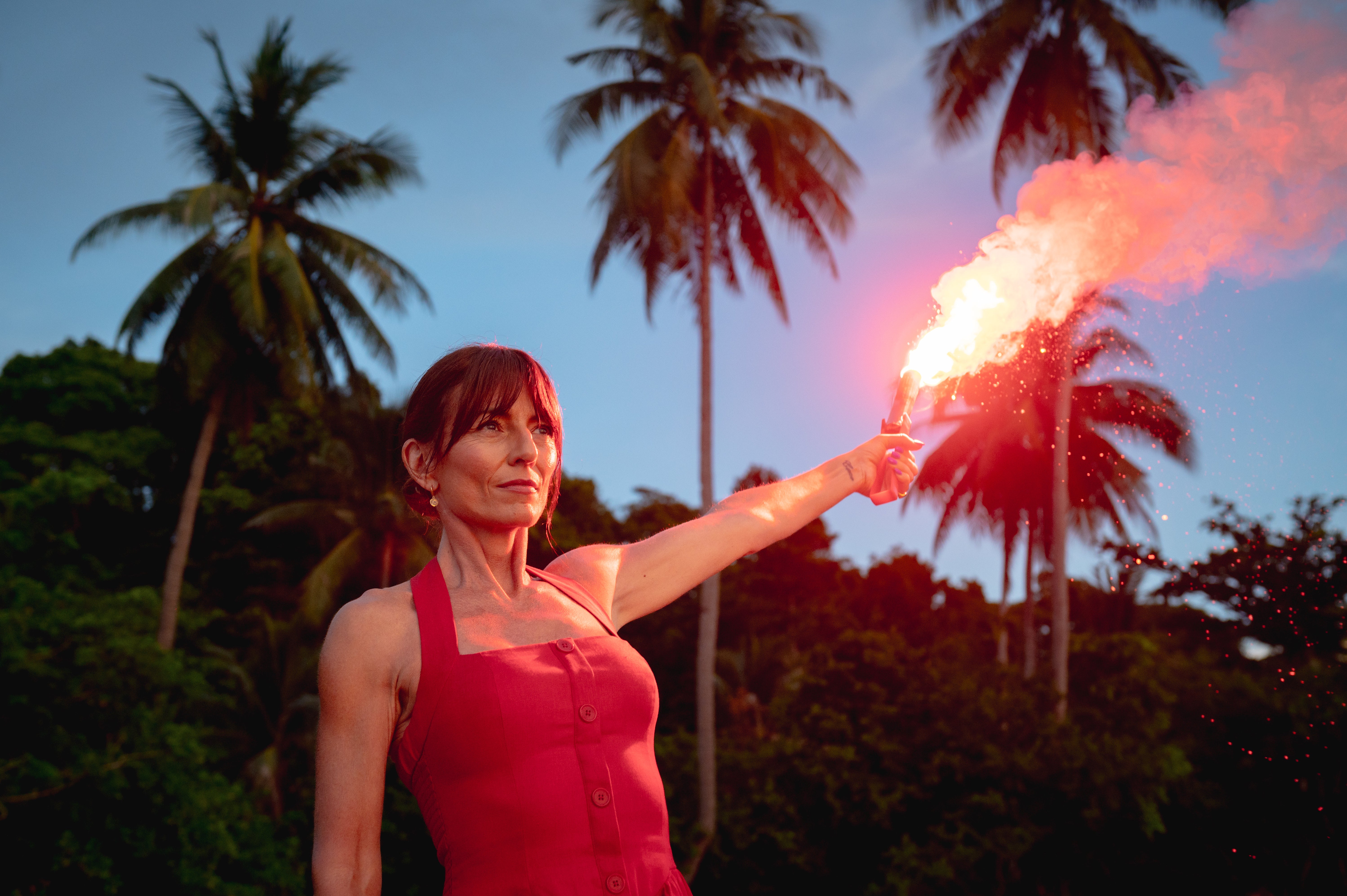Davina McCall hosts the BBC dating show ‘Stranded on Honeymoon Island’