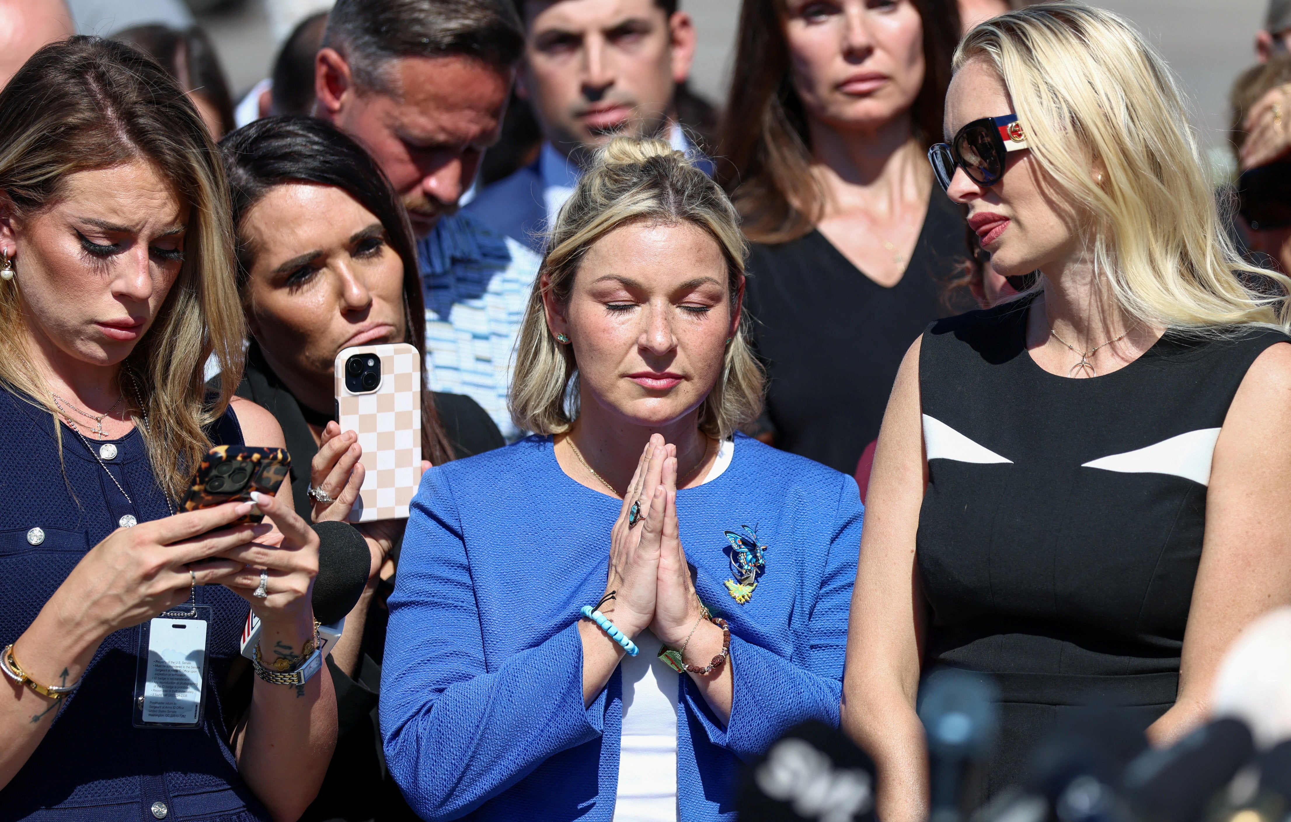 As many as 100 survivors of Epstein’s abuse rallied at the event to back the Epstein Files Transparency Bill, which Greene has signed, along with fellow GOP representatives Lauren Boebert and Nancy Mace.