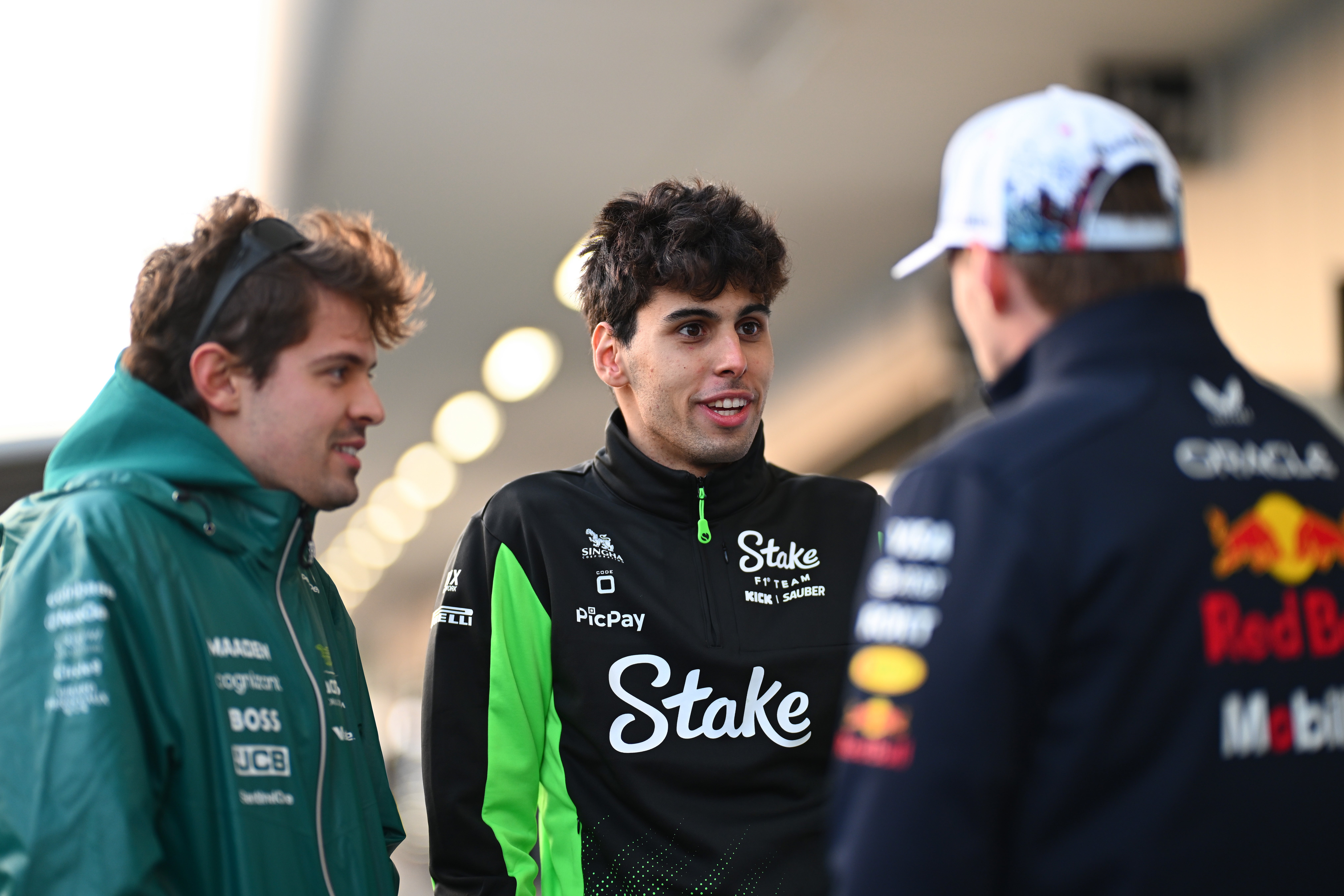 Drugovich, left, is without a seat while Brazilian compatriot Gabriel Bortoleto, centre, has impressed on debut for Sauber this year