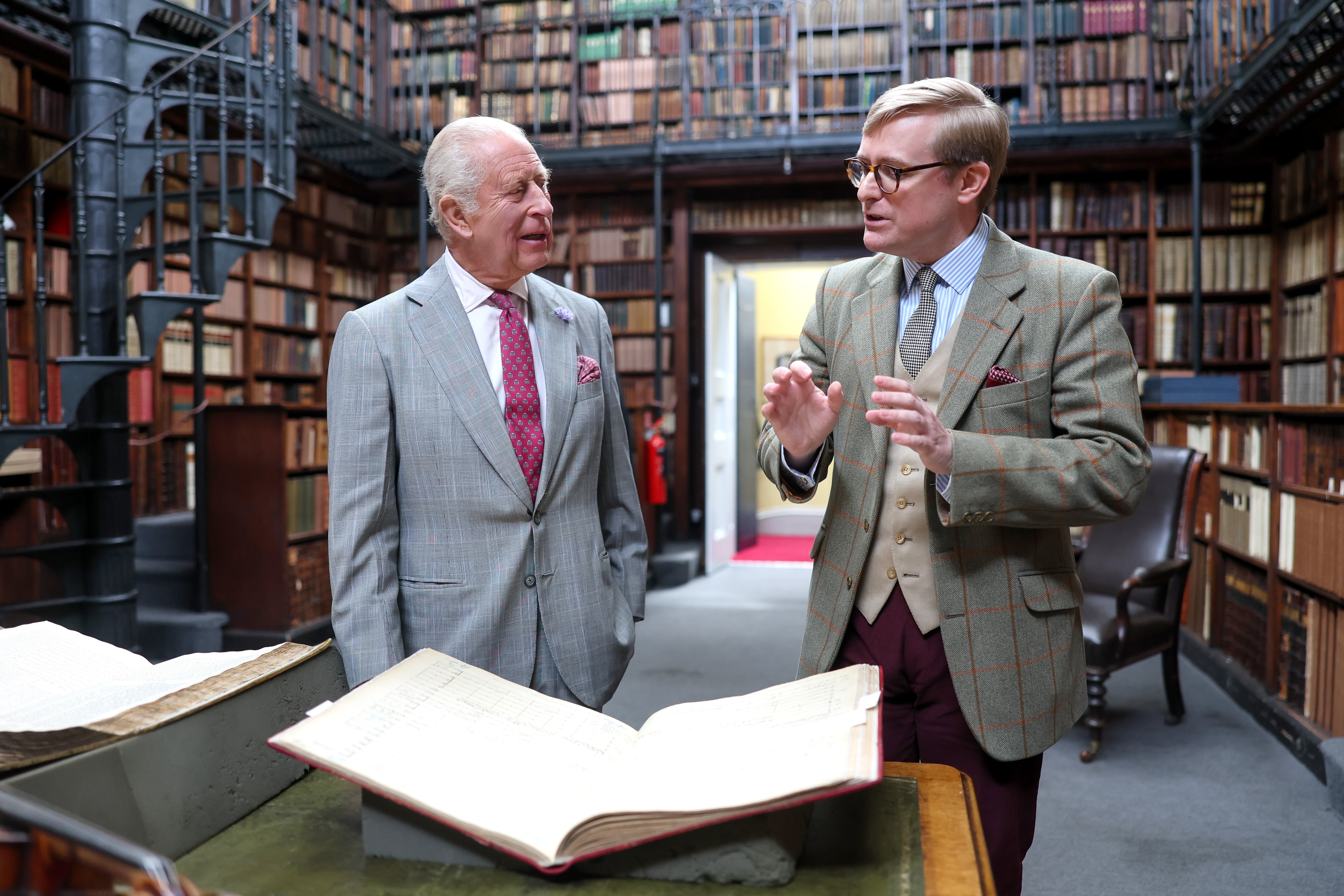 Charles met archivist Daniel Joyce at the oratory