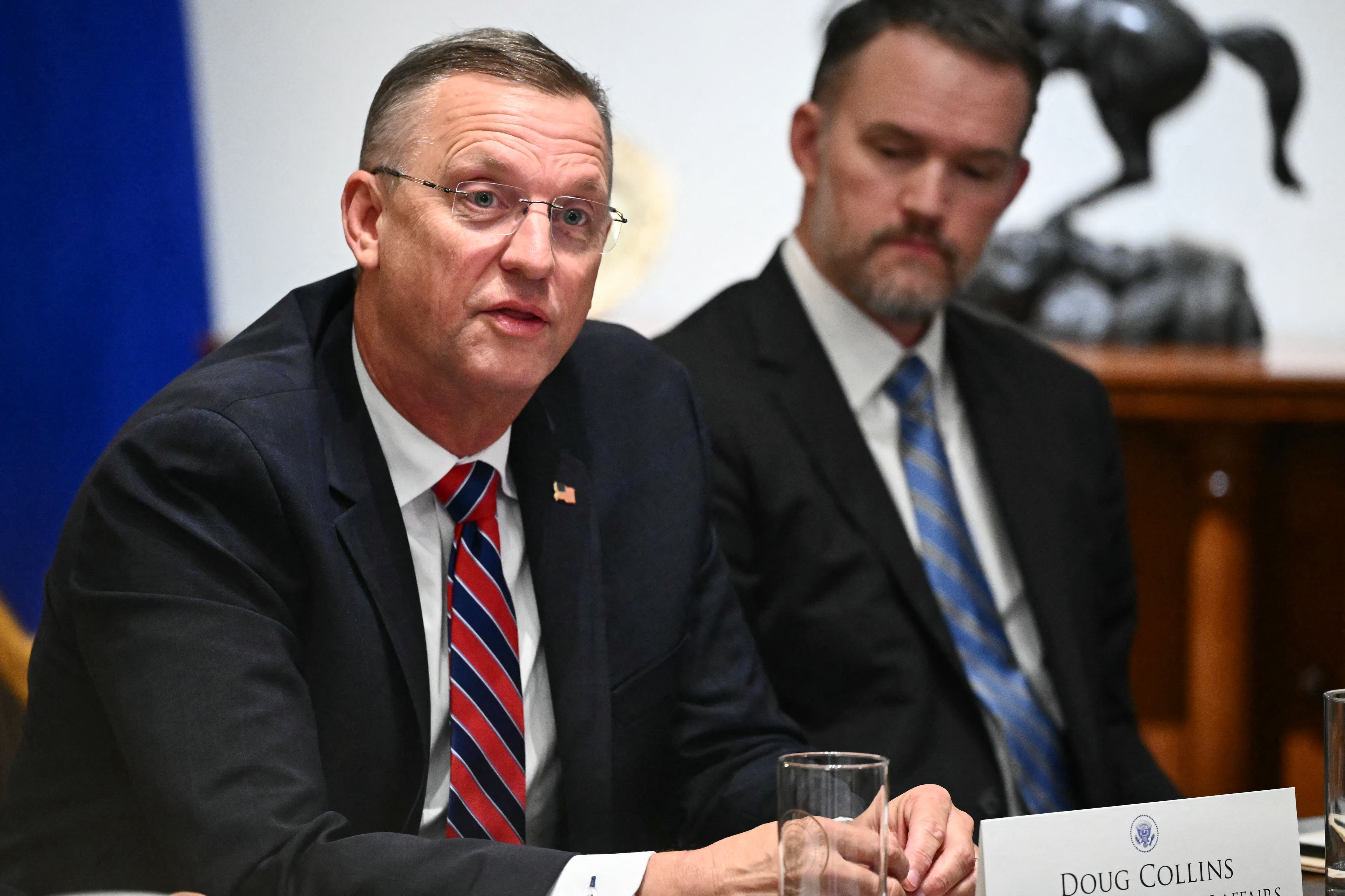 The Department of Veterans Affairs, led by Secretary Doug Collins, has defended a proposal to roll back abortion care for military veterans, claiming the move put the agency ‘back in line with historical norms’