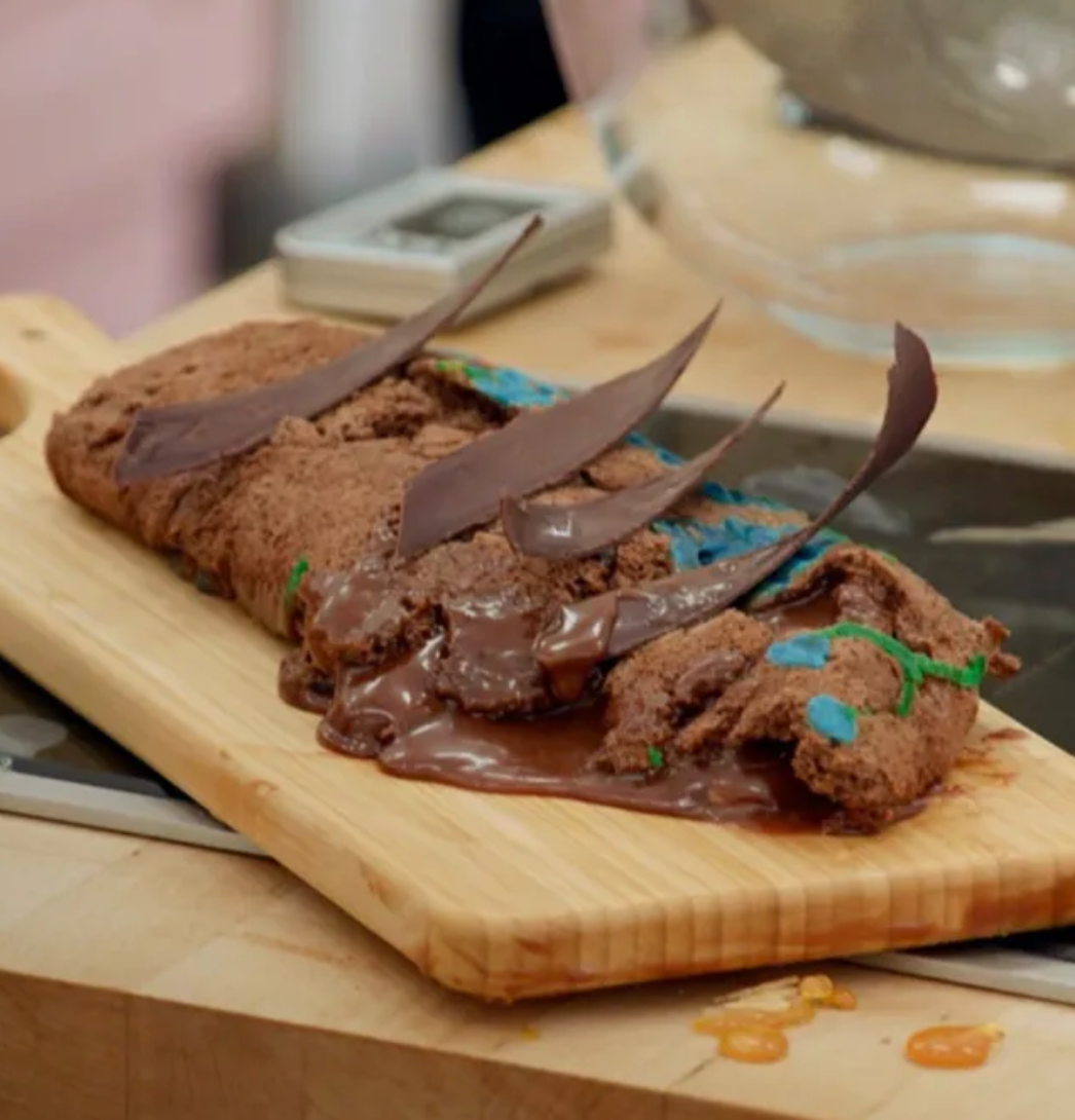 Hassan's swiss roll on ‘Great British Bake Off’